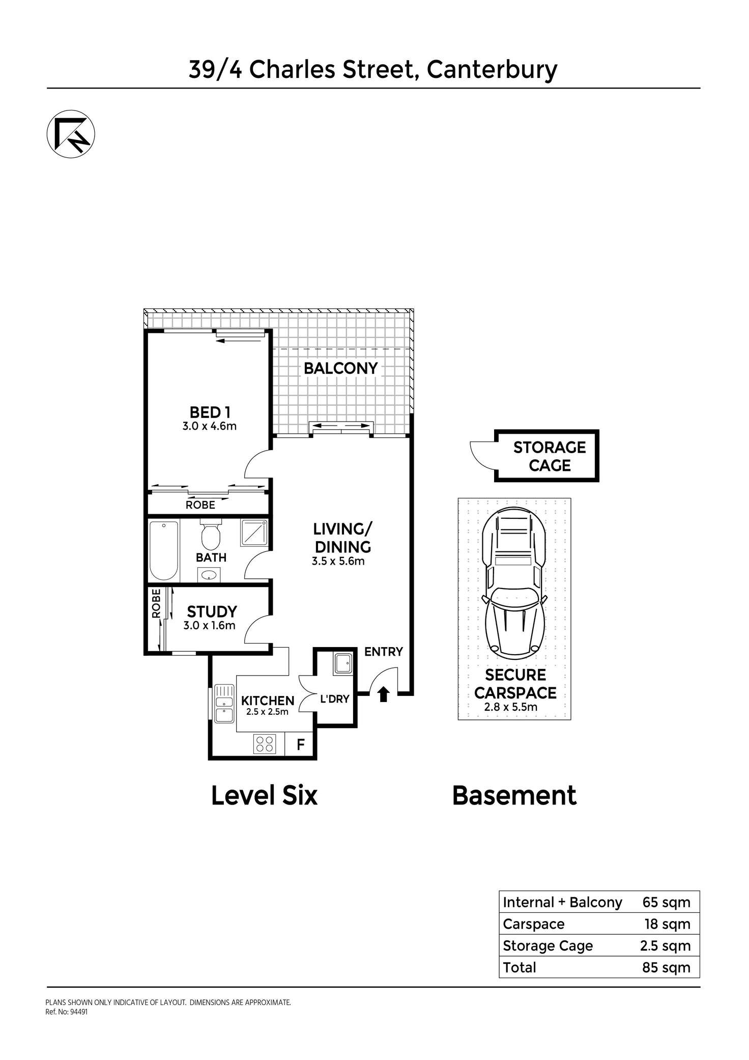 Floorplan of Homely apartment listing, 39/4 Charles Street, Canterbury NSW 2193