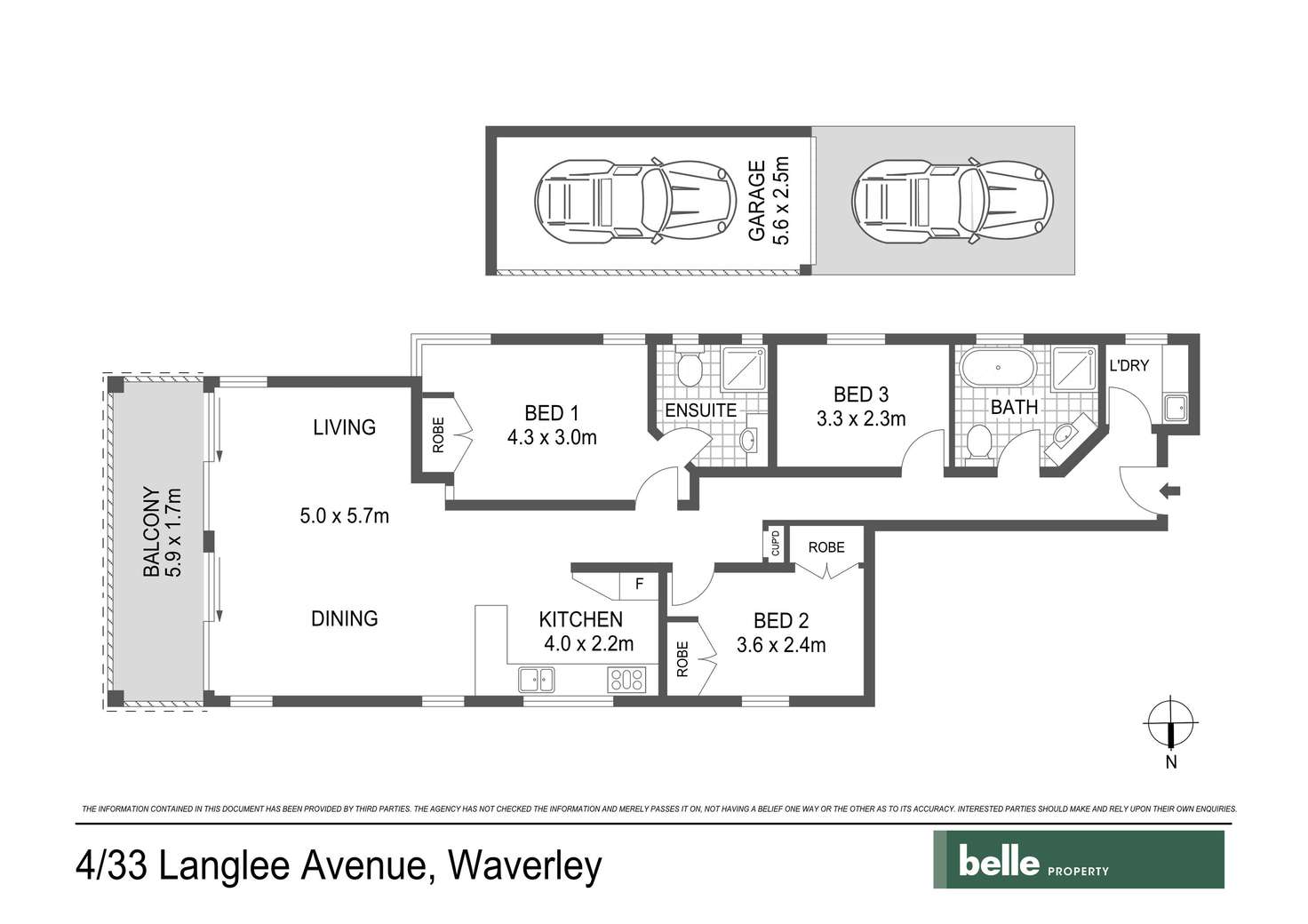 Floorplan of Homely apartment listing, 4/33 Langlee Avenue, Waverley NSW 2024