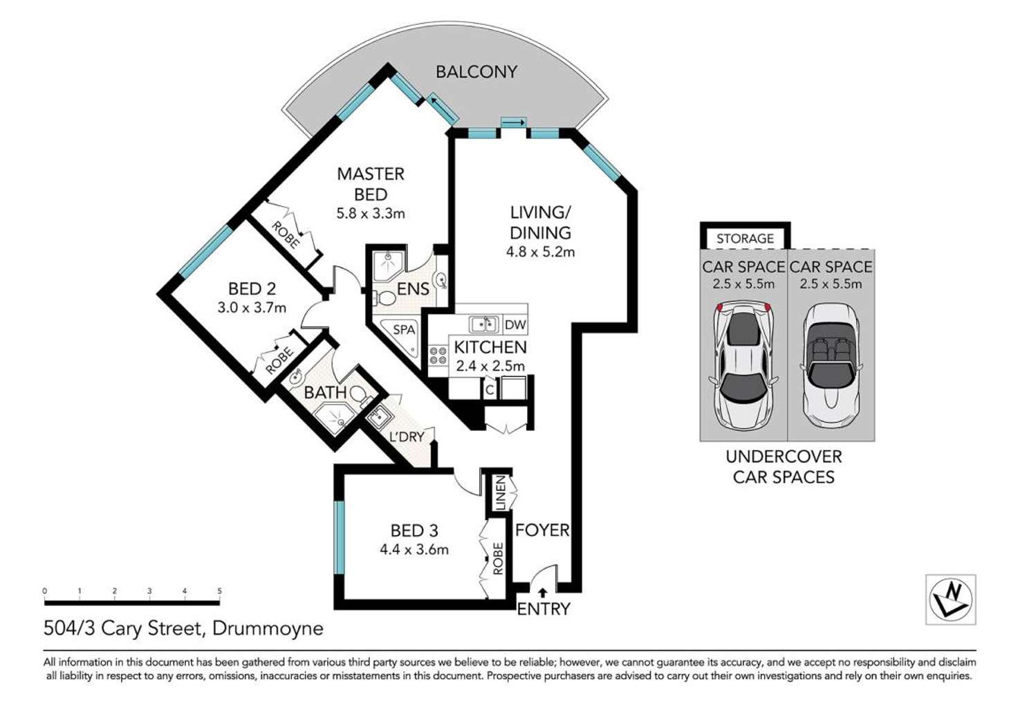 Floorplan of Homely apartment listing, 504/3 Cary Street, Drummoyne NSW 2047