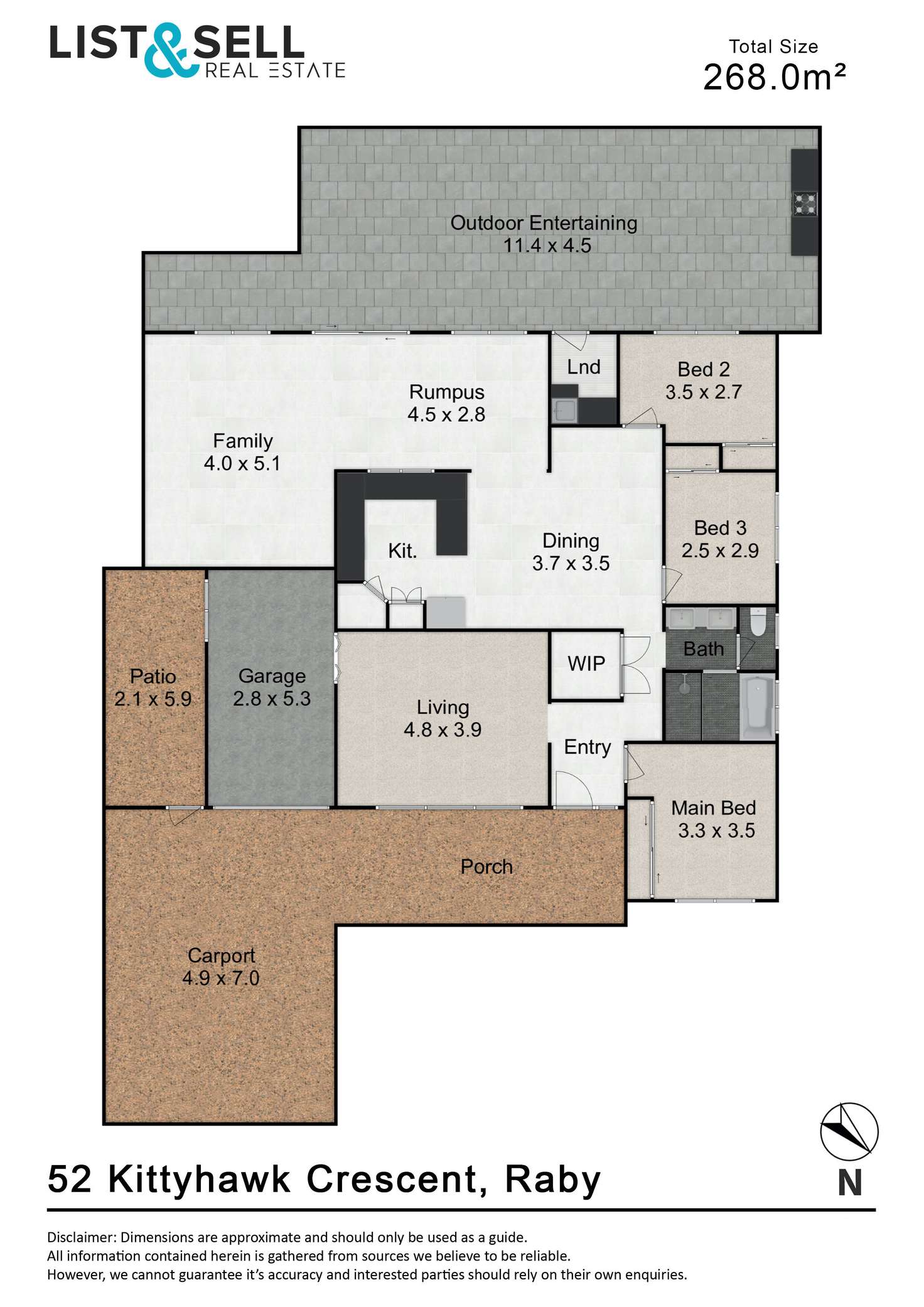 Floorplan of Homely house listing, 52 Kittyhawk Crescent, Raby NSW 2566