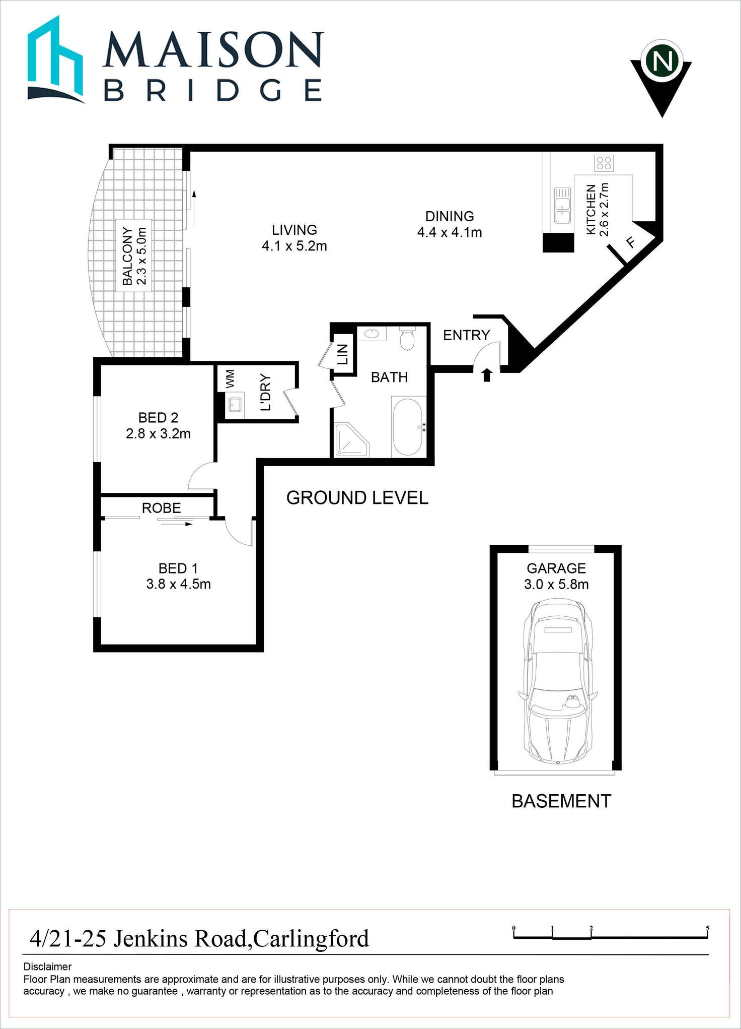 Floorplan of Homely unit listing, 4/21 Jenkins Road, Carlingford NSW 2118