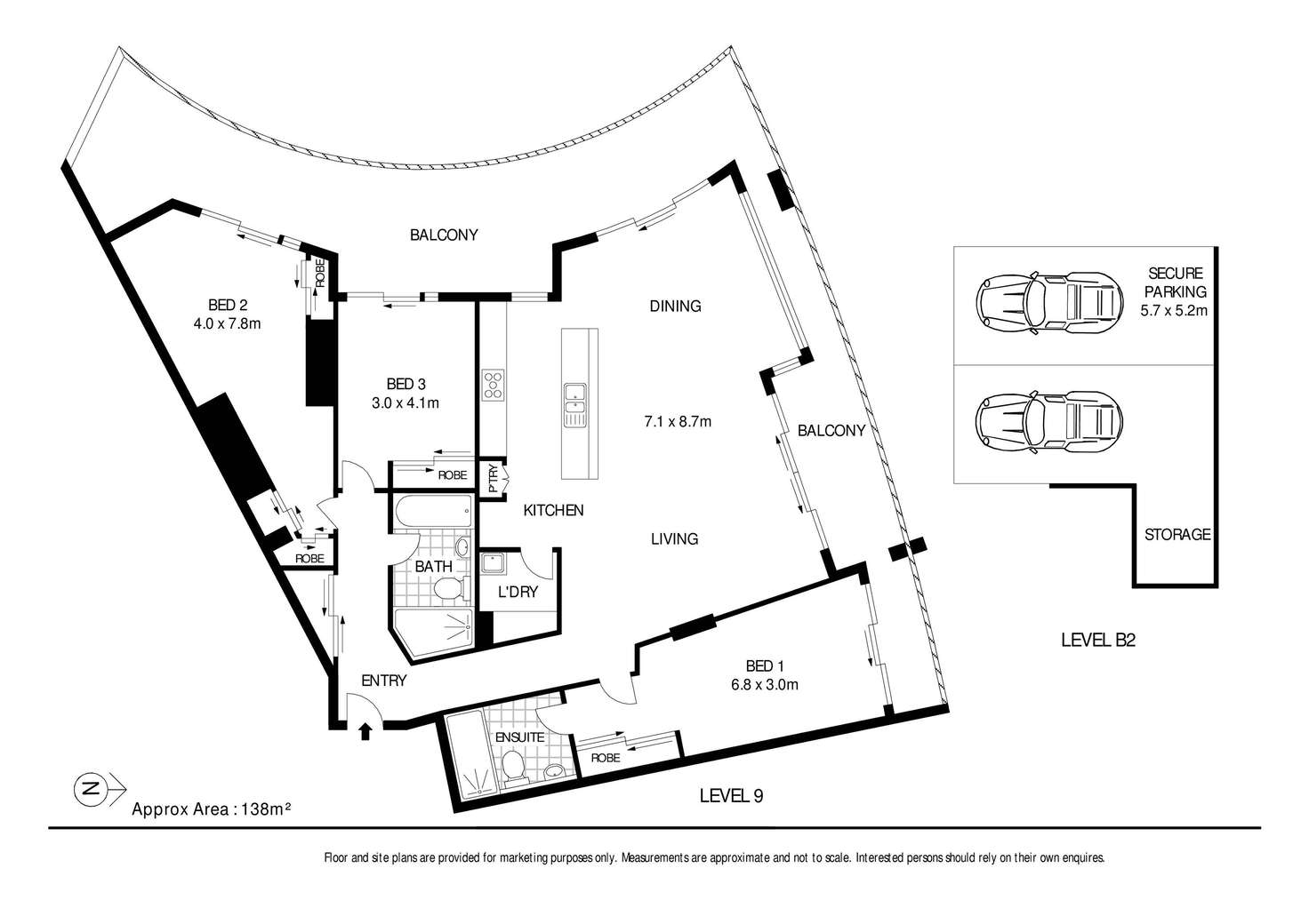 Floorplan of Homely unit listing, 902/316 Charlestown Road, Charlestown NSW 2290