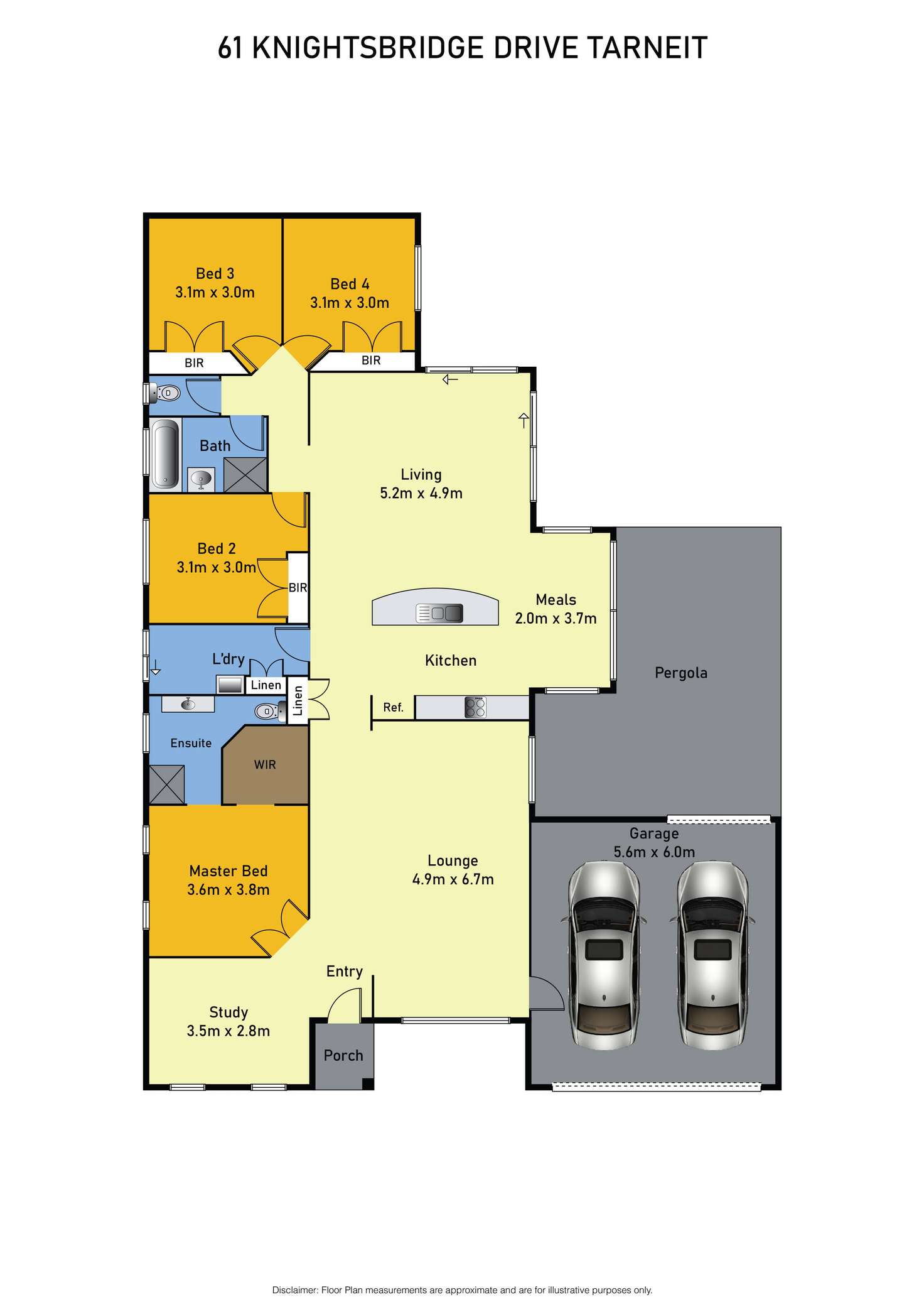 Floorplan of Homely house listing, 61 Knightsbridge Drive, Tarneit VIC 3029