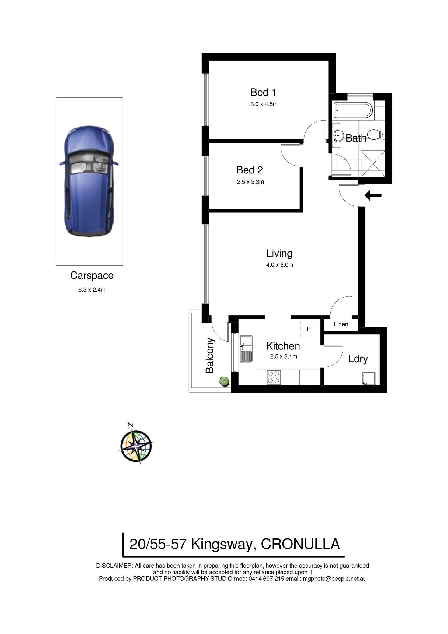 Floorplan of Homely unit listing, 20/55-59 Kingsway, Cronulla NSW 2230