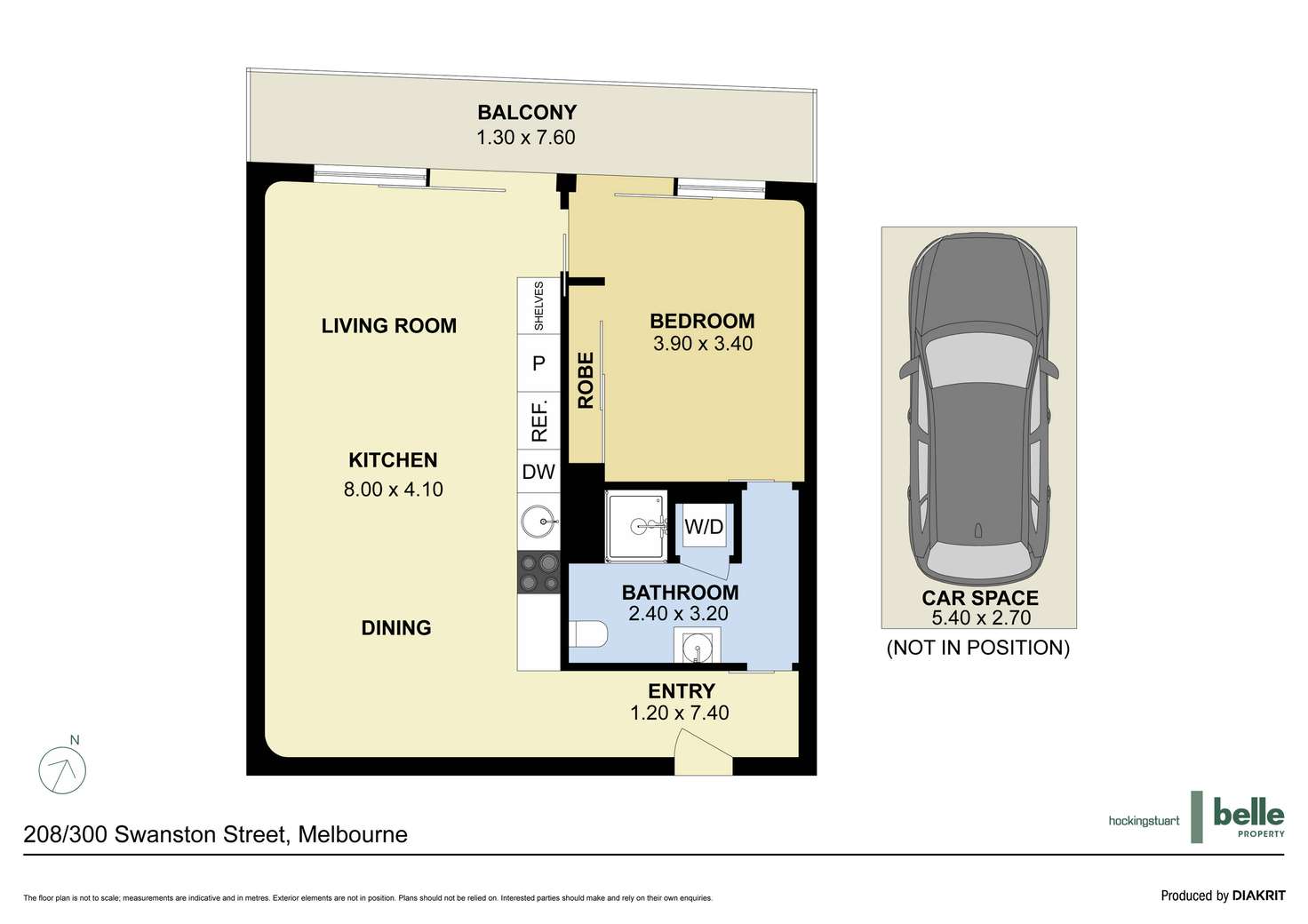 Floorplan of Homely apartment listing, 208/300 Swanston Street, Melbourne VIC 3000