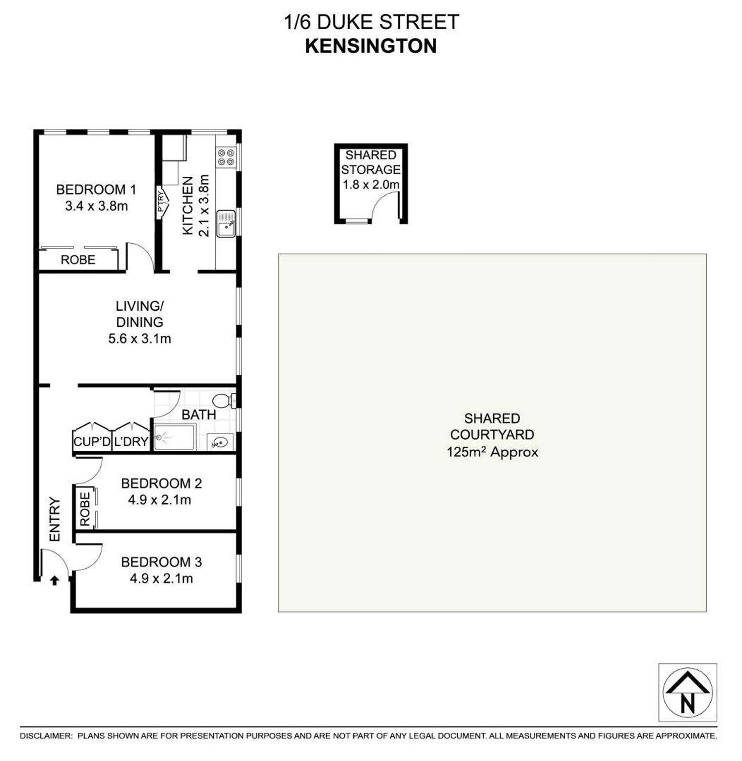 Floorplan of Homely apartment listing, 1/6 Duke Street, Kensington NSW 2033