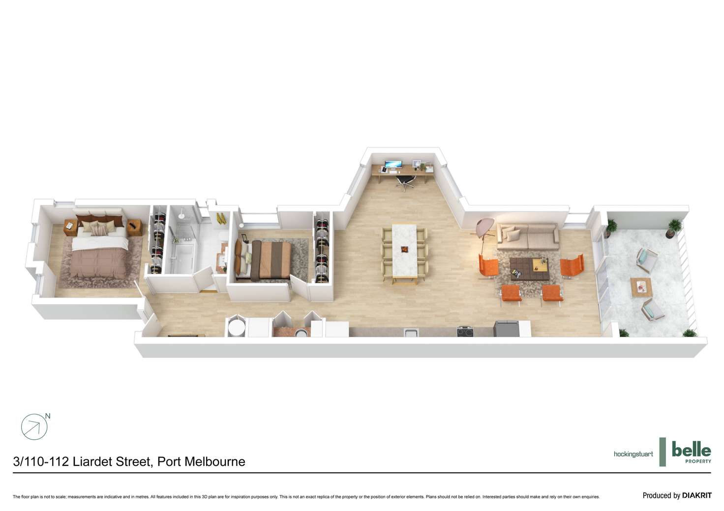 Floorplan of Homely apartment listing, 3/110-112 Liardet Street, Port Melbourne VIC 3207