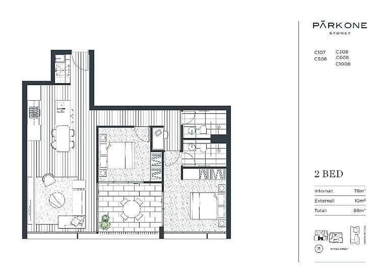 Floorplan of Homely apartment listing, Level 1/107C/80 Waterloo Road, Macquarie Park NSW 2113
