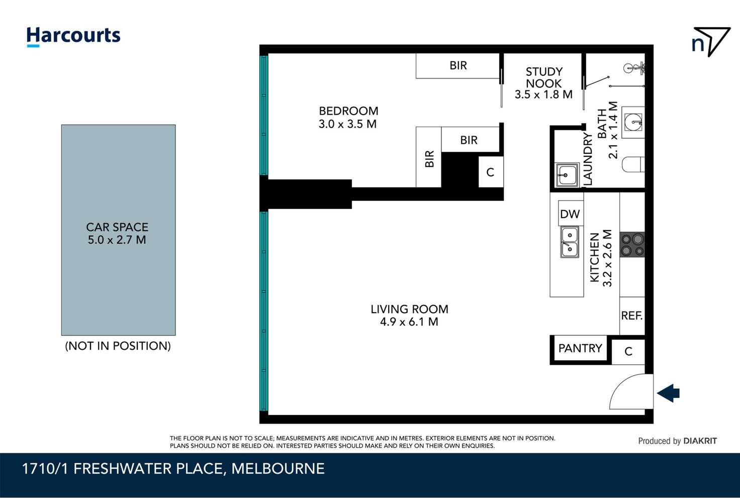 Floorplan of Homely apartment listing, 1710/1 Freshwater Place, Southbank VIC 3006