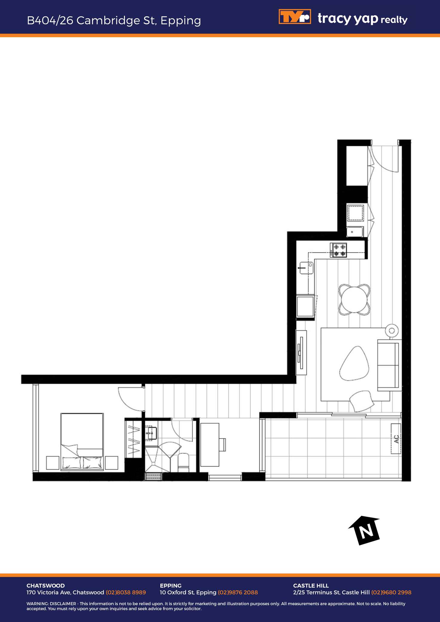 Floorplan of Homely apartment listing, B405/26 Cambridge Street, Epping NSW 2121