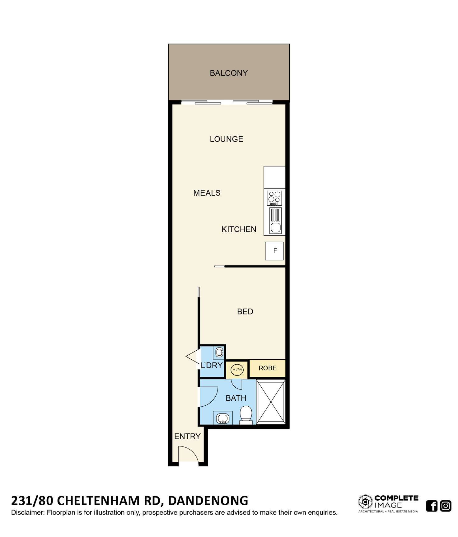 Floorplan of Homely apartment listing, 231/80 Cheltenham Road, Dandenong VIC 3175