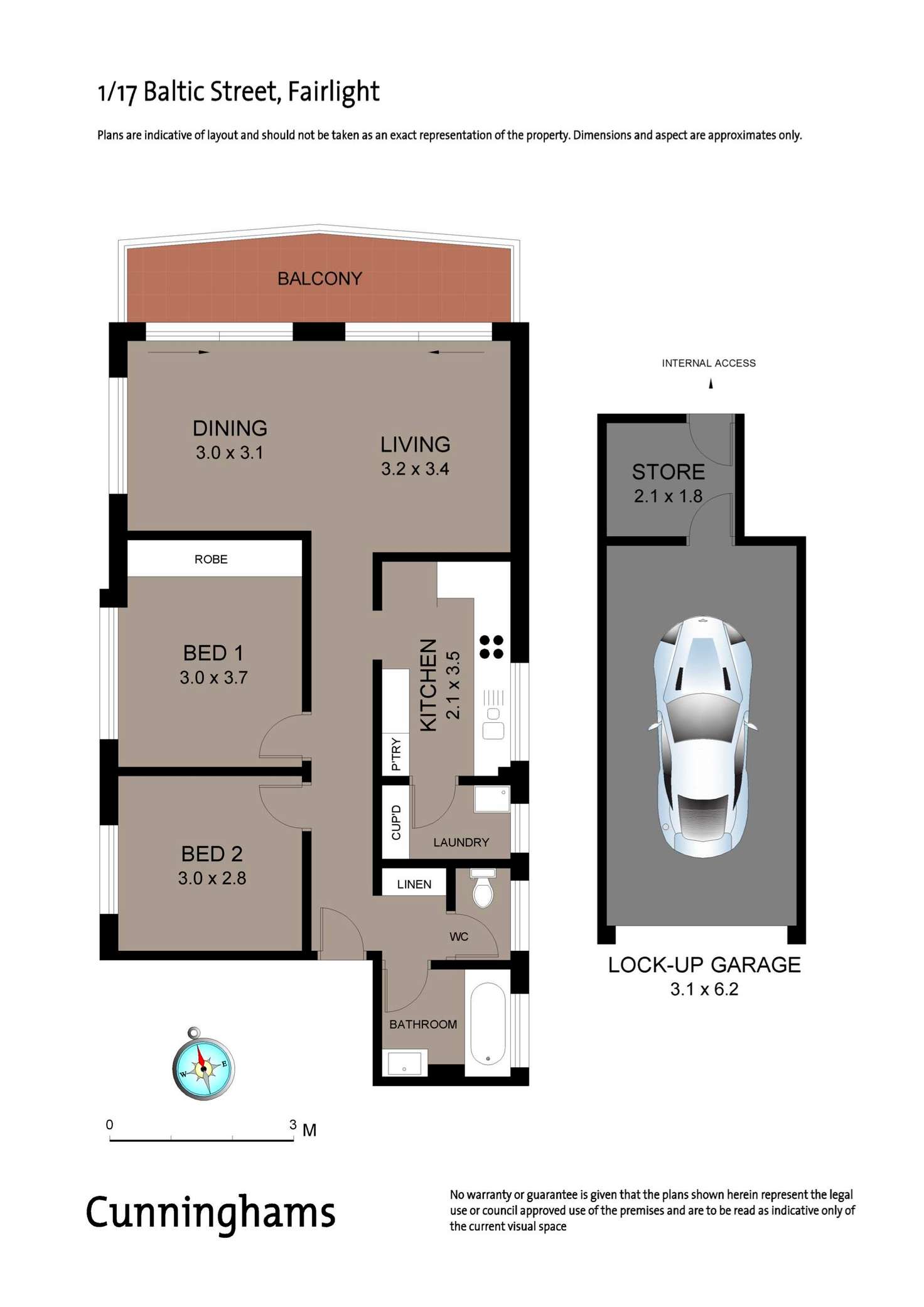 Floorplan of Homely apartment listing, 1/17 Baltic Street, Fairlight NSW 2094