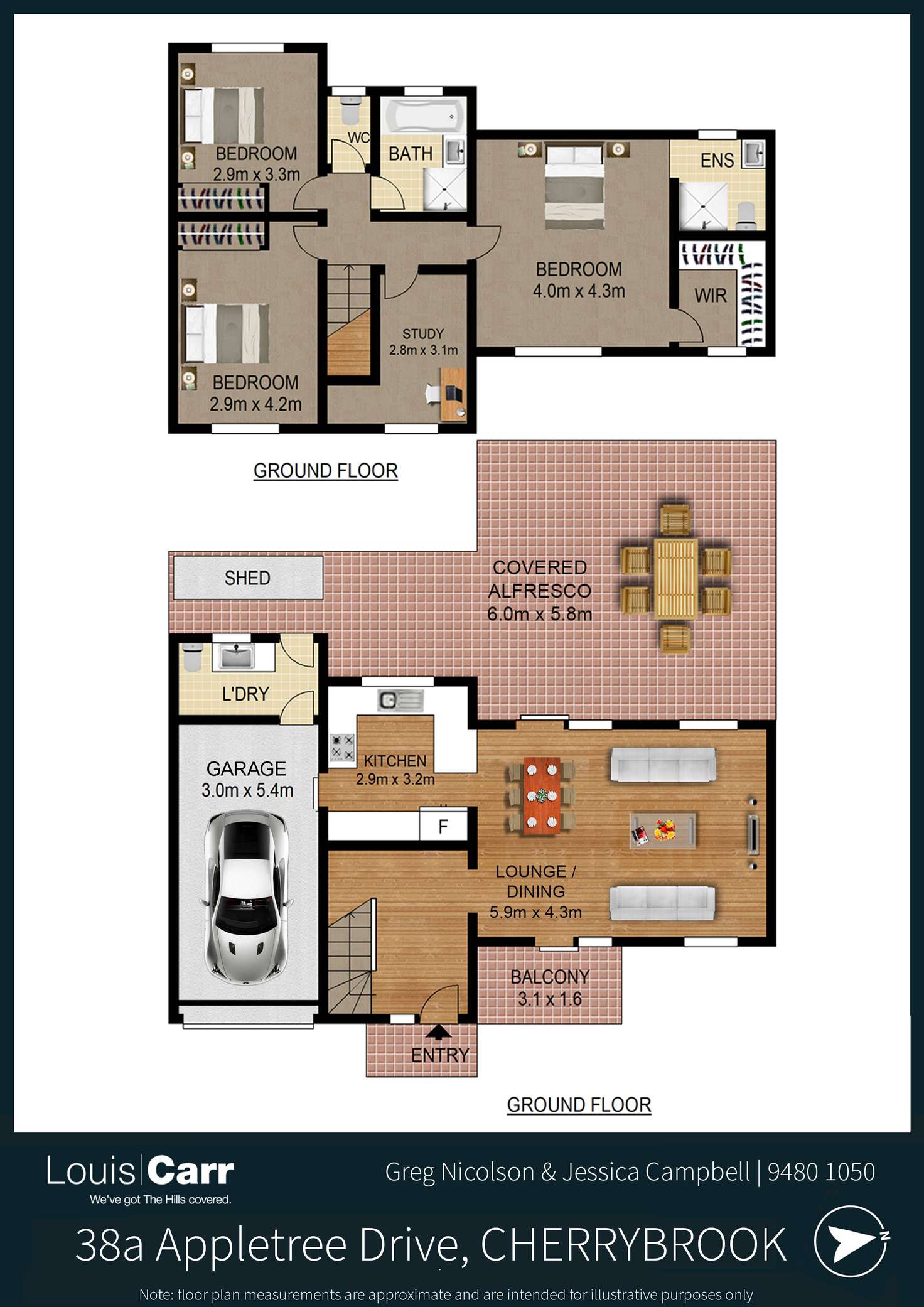 Floorplan of Homely semiDetached listing, 38a Appletree Drive, Cherrybrook NSW 2126