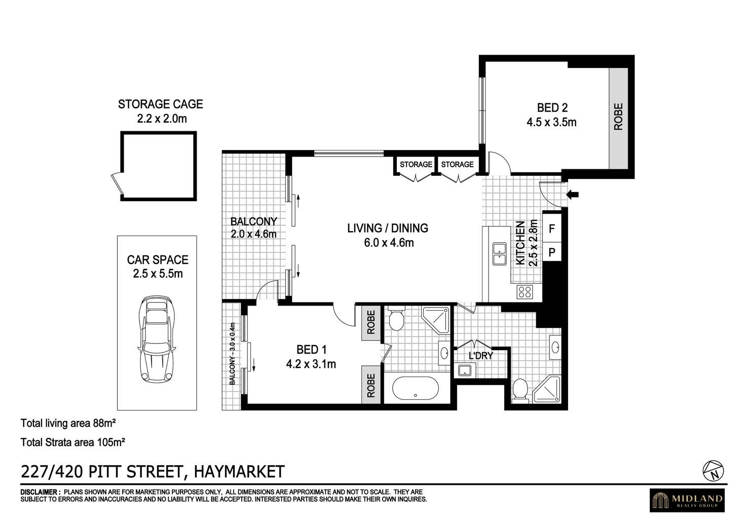 Floorplan of Homely unit listing, 227/420-426 Pitt Street, Haymarket NSW 2000