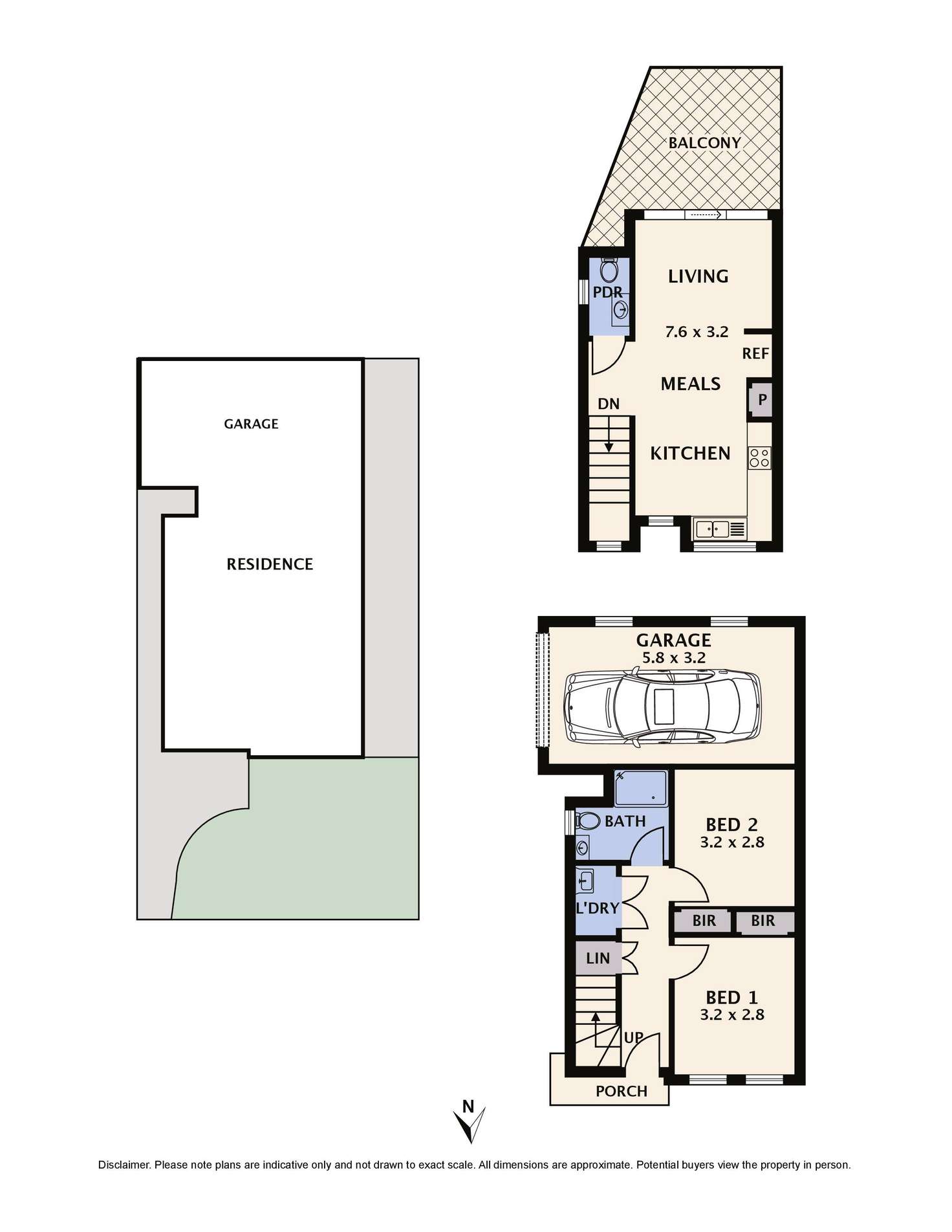 Floorplan of Homely townhouse listing, 4/2 North Crescent, Heidelberg West VIC 3081