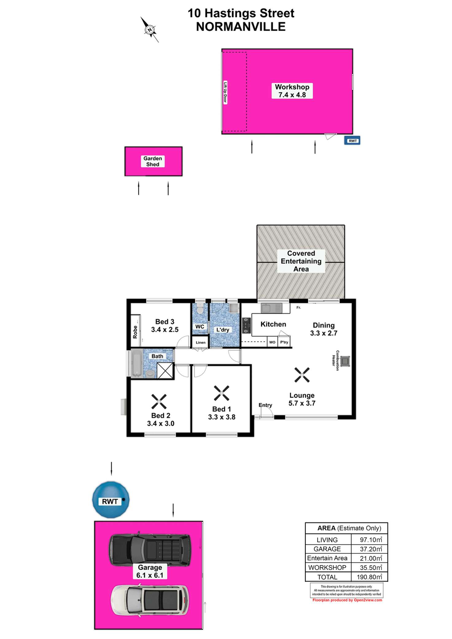 Floorplan of Homely house listing, 10 Hastings Street, Normanville SA 5204