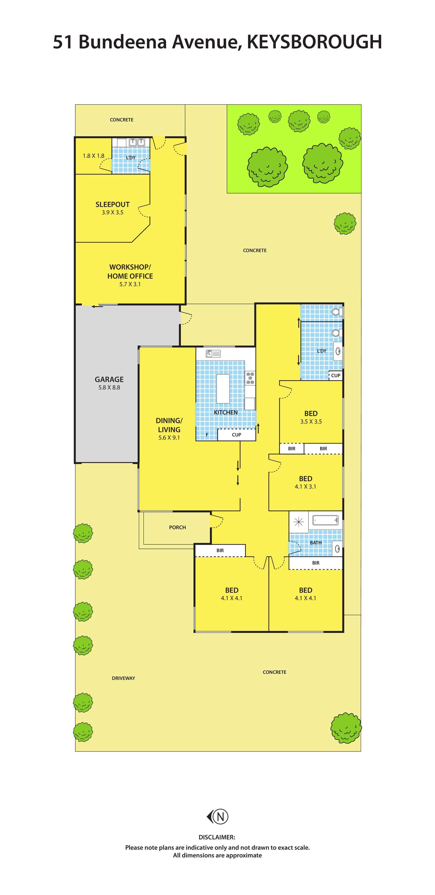 Floorplan of Homely house listing, 51 Bundeena Avenue, Keysborough VIC 3173