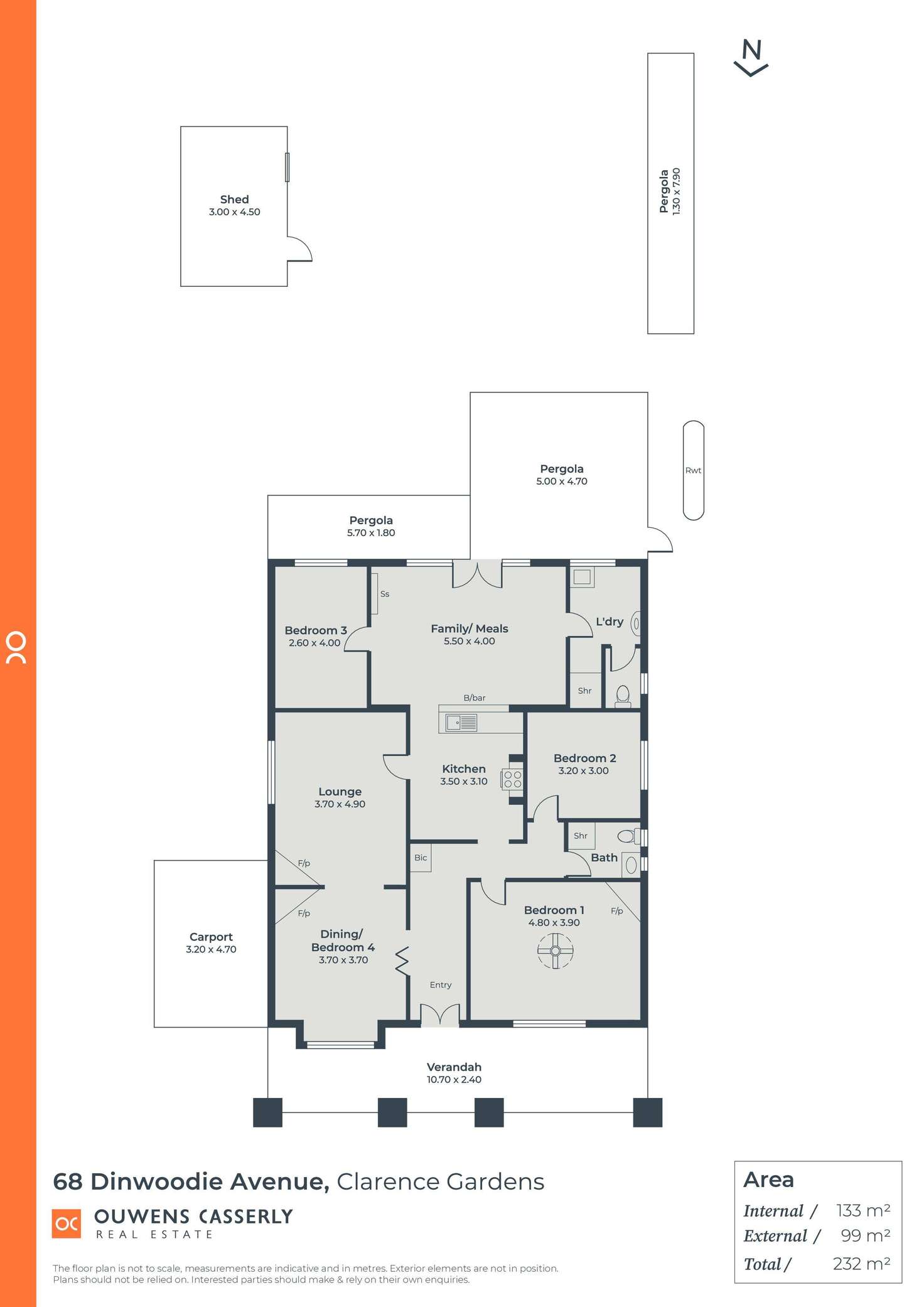 Floorplan of Homely house listing, 68 Dinwoodie Avenue, Clarence Gardens SA 5039