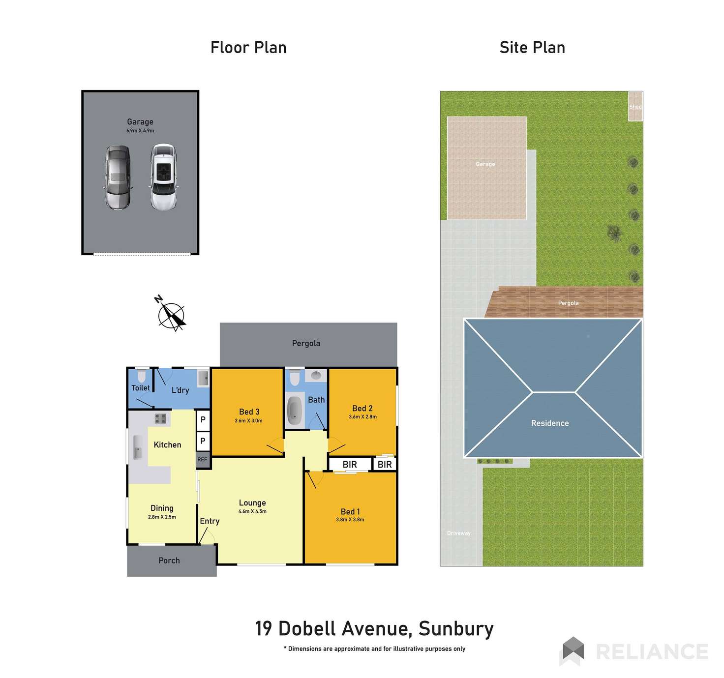 Floorplan of Homely house listing, 19 Dobell Avenue, Sunbury VIC 3429