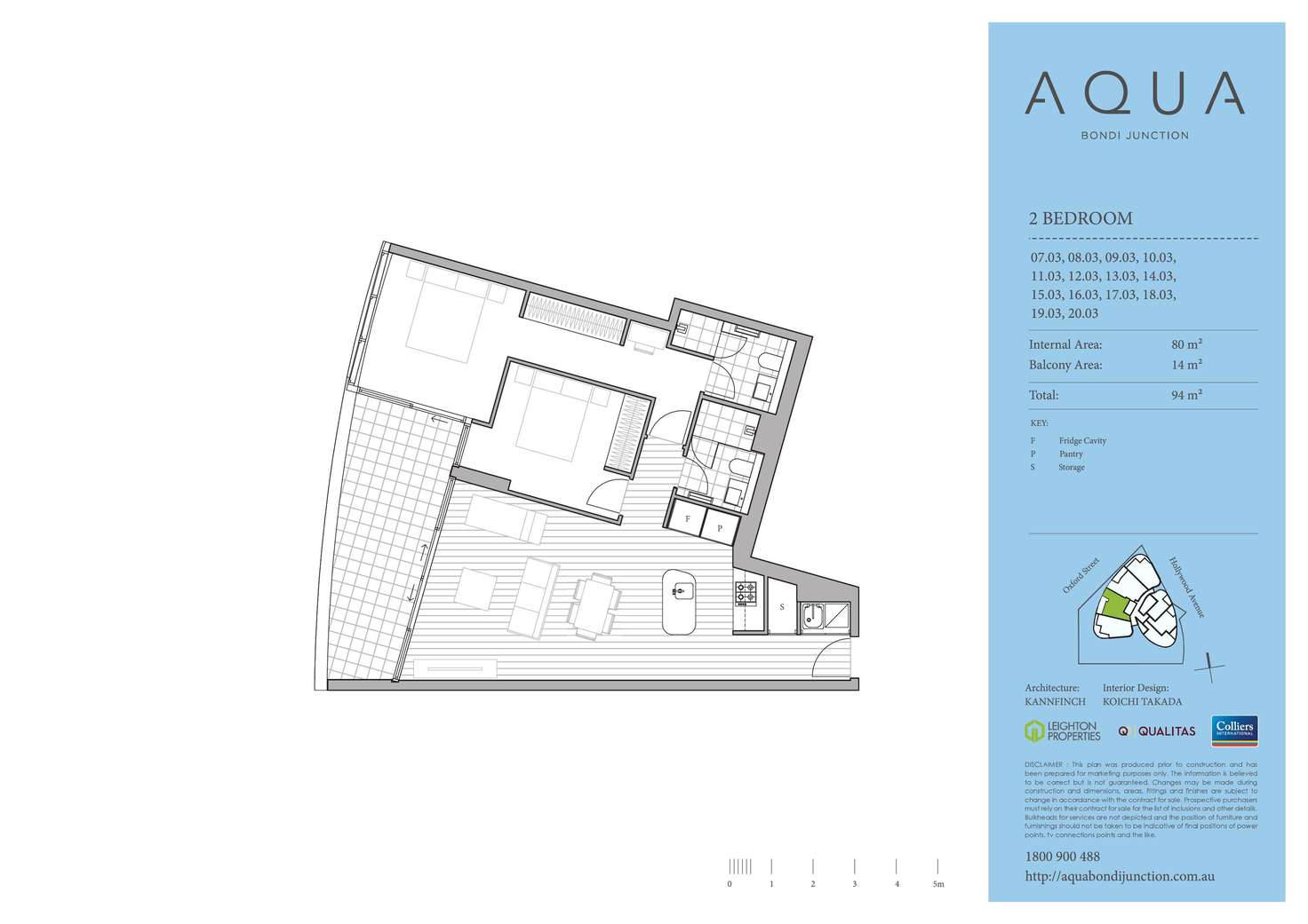 Floorplan of Homely apartment listing, 1403/241 Oxford Street, Bondi Junction NSW 2022