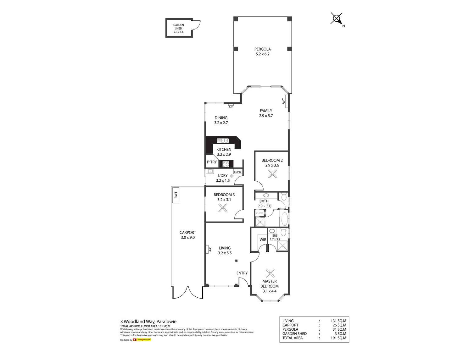 Floorplan of Homely house listing, 3 Woodlands Way, Paralowie SA 5108