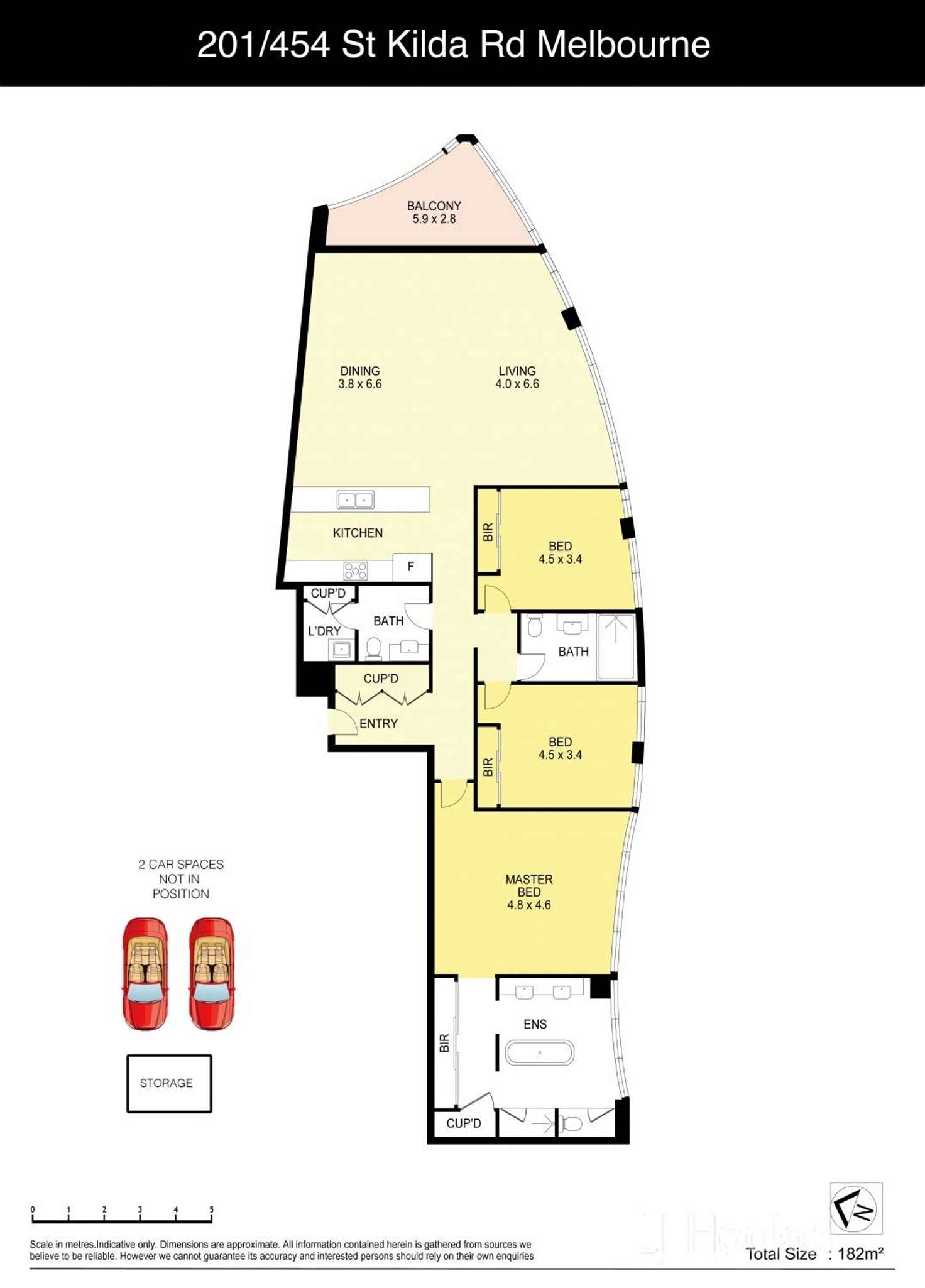 Floorplan of Homely apartment listing, 201/454 St Kilda Road, Melbourne VIC 3004