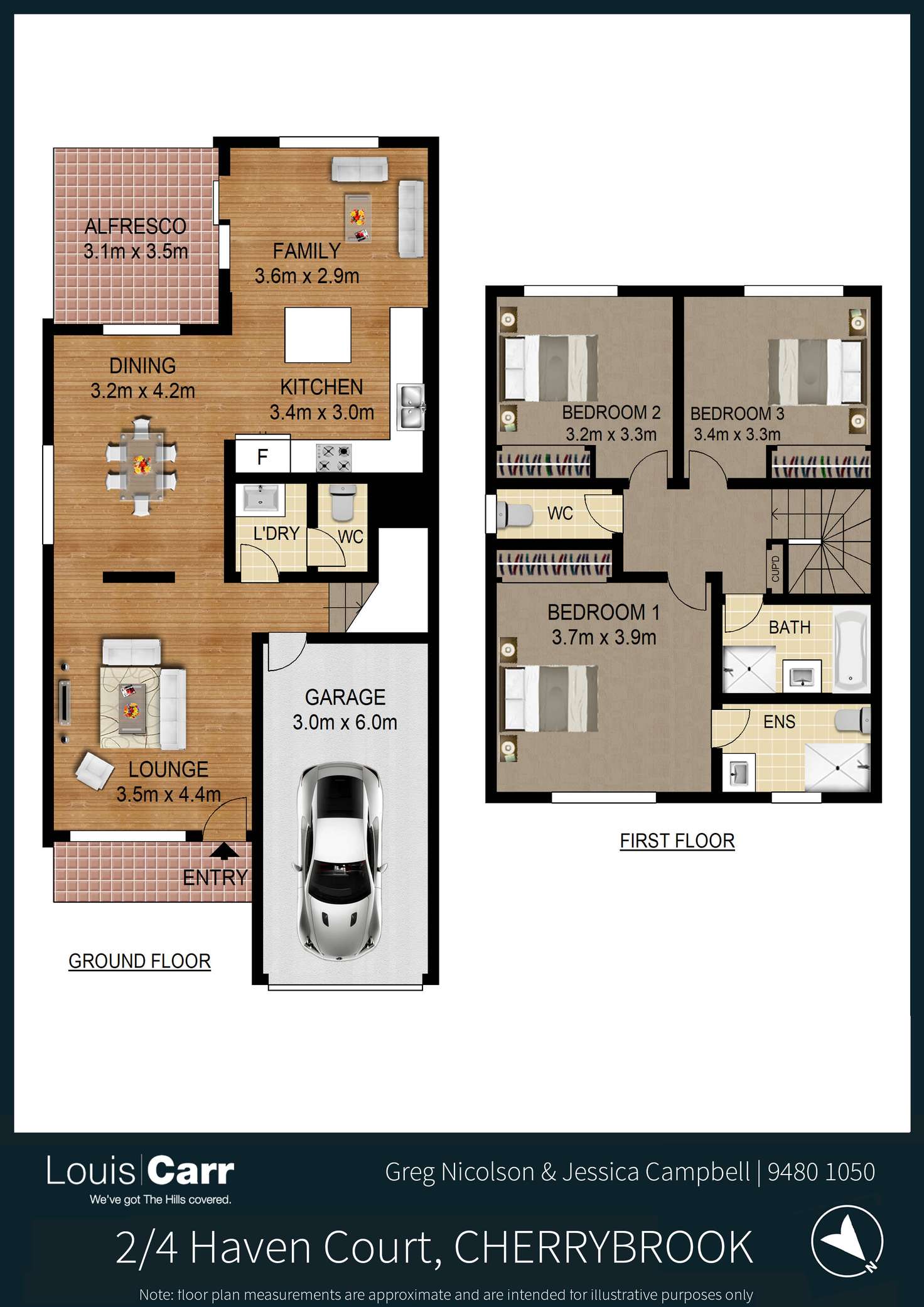 Floorplan of Homely semiDetached listing, 4a Haven Court, Cherrybrook NSW 2126