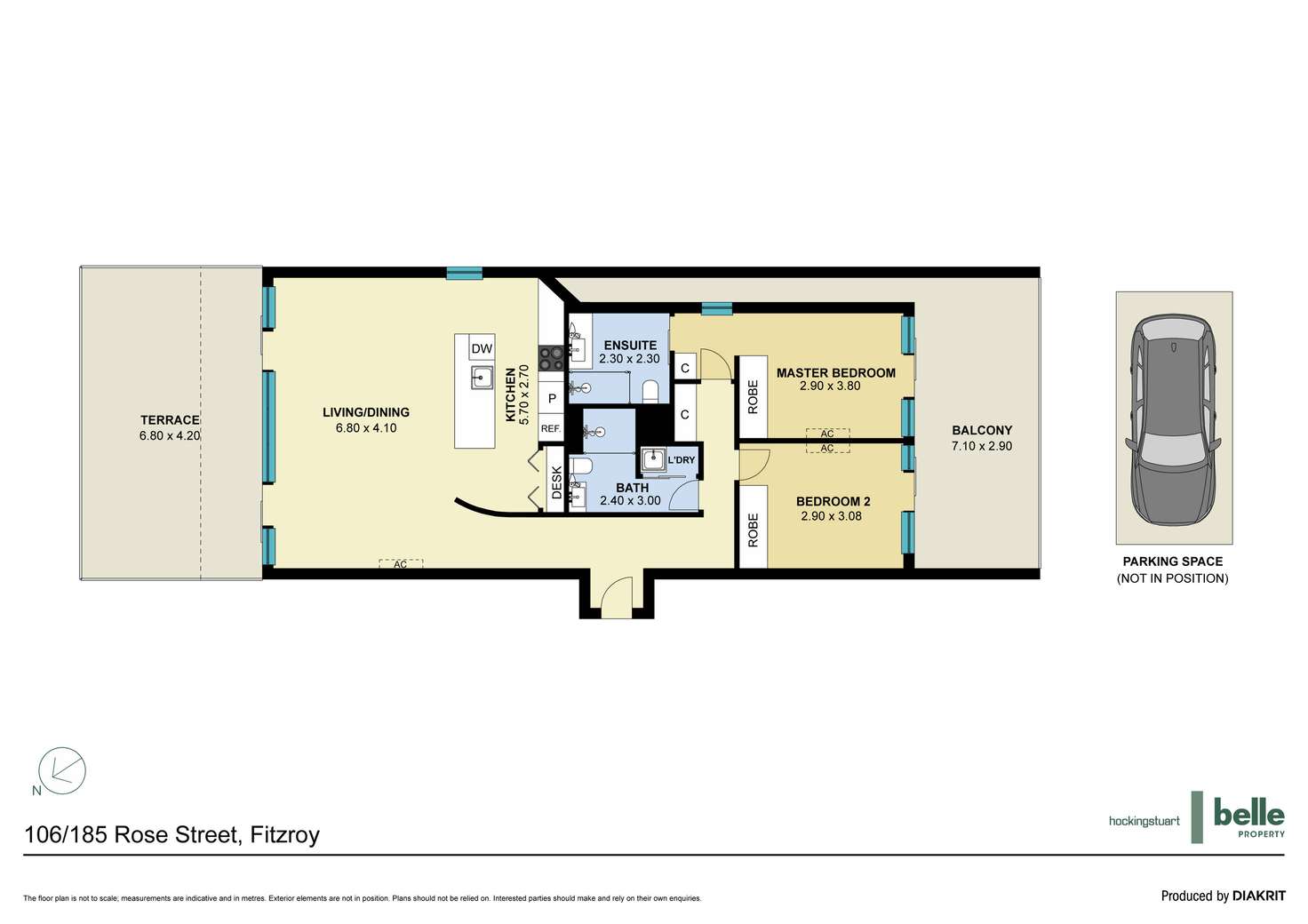 Floorplan of Homely apartment listing, 106/185 Rose Street, Fitzroy VIC 3065