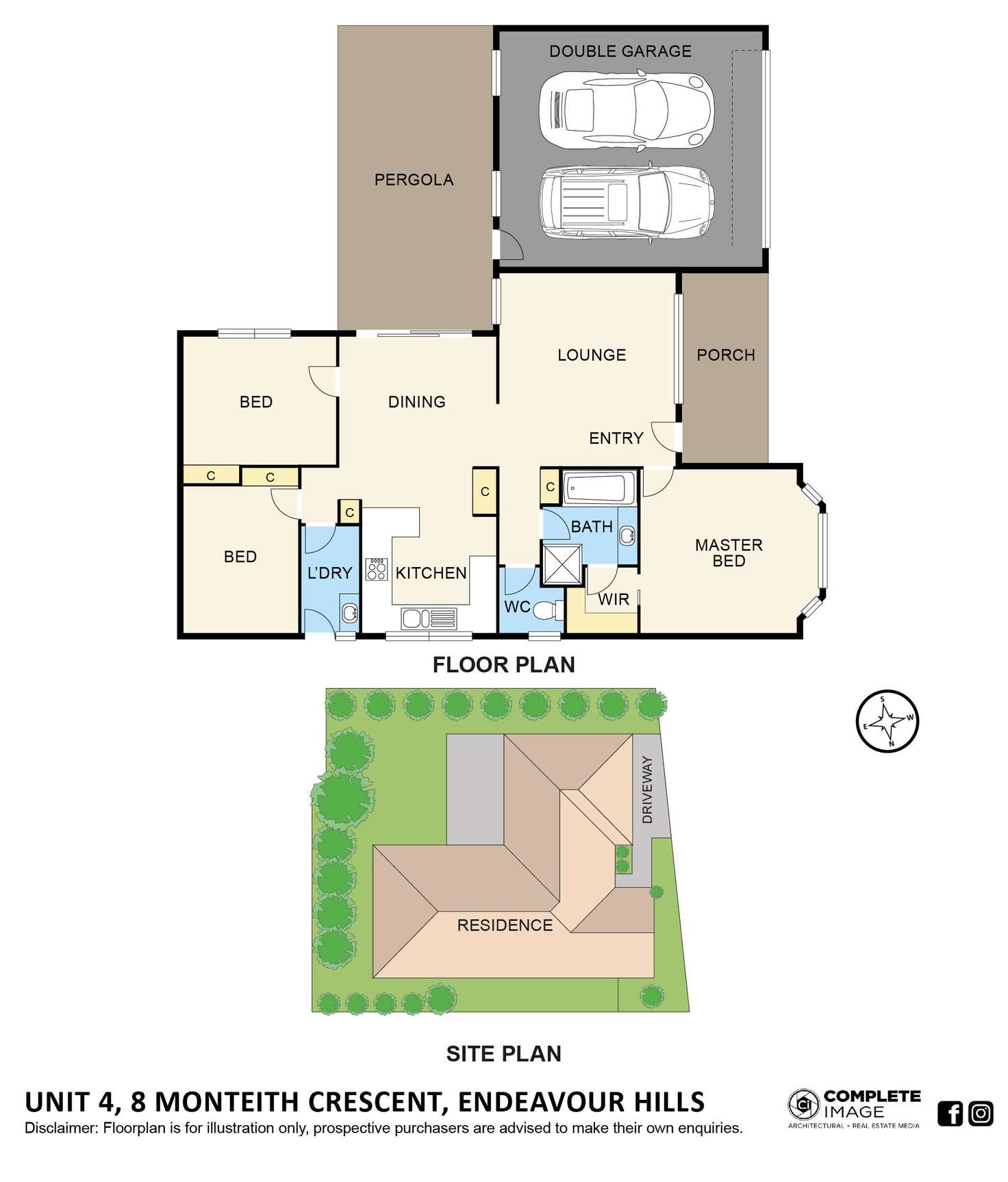 Floorplan of Homely unit listing, 4/8 Monteith Crescent, Endeavour Hills VIC 3802