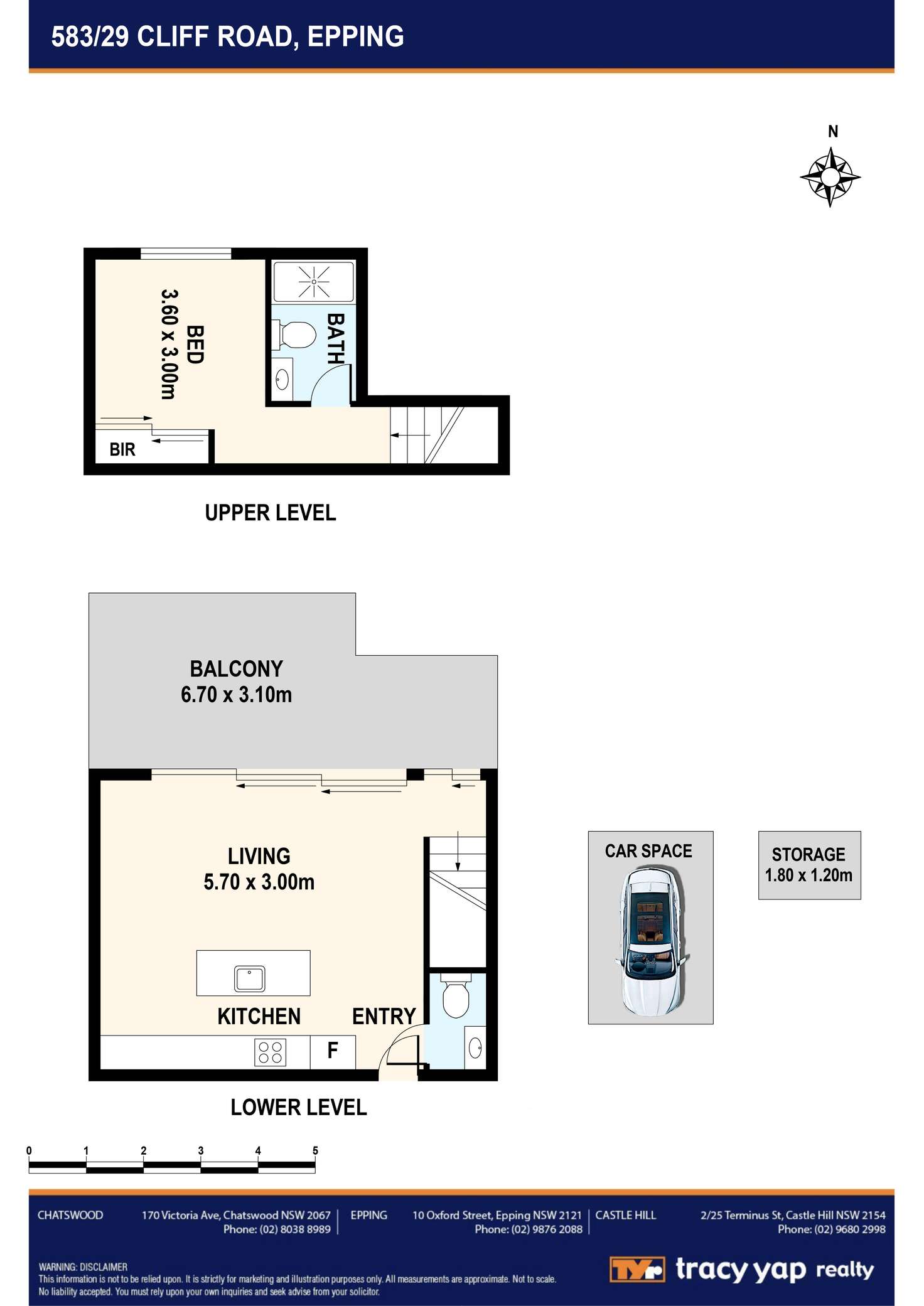 Floorplan of Homely apartment listing, 583/29-31 Cliff Road, Epping NSW 2121