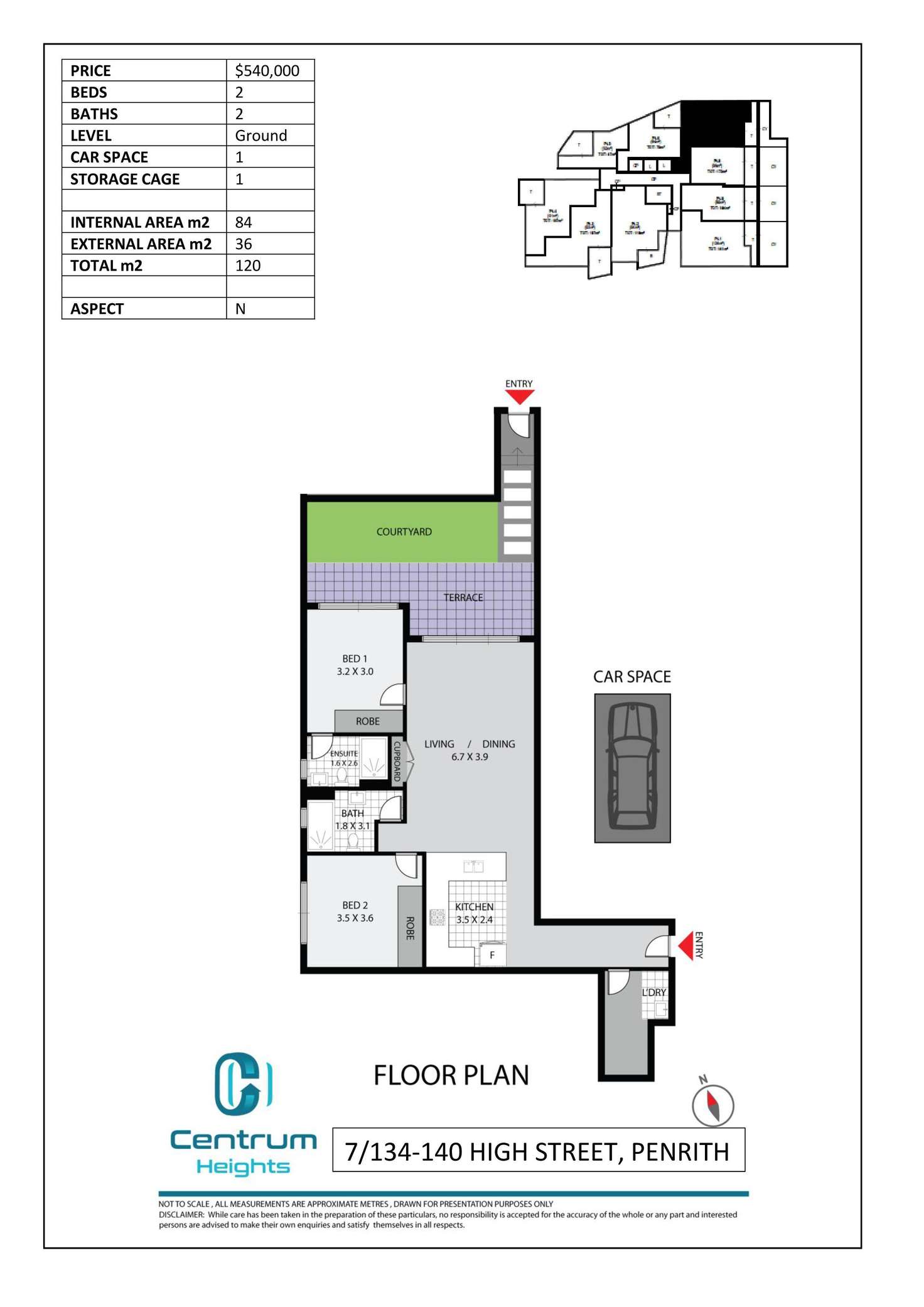 Floorplan of Homely apartment listing, 7/134 High Street, Penrith NSW 2750