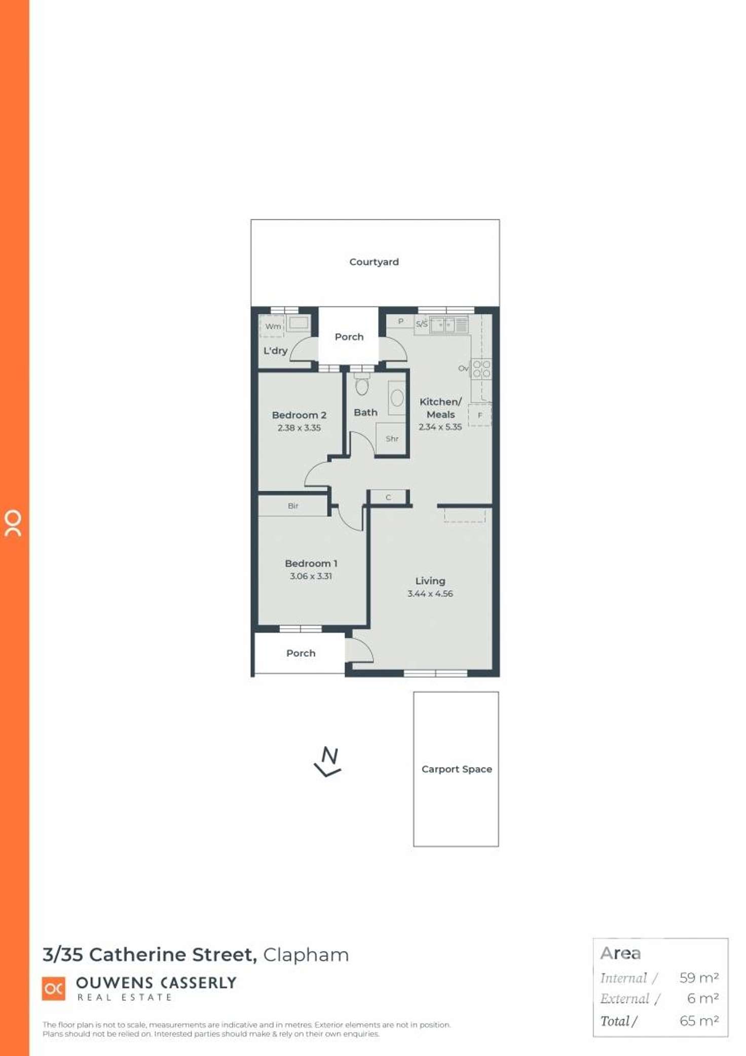 Floorplan of Homely unit listing, 3/35 Catherine Street, Clapham SA 5062