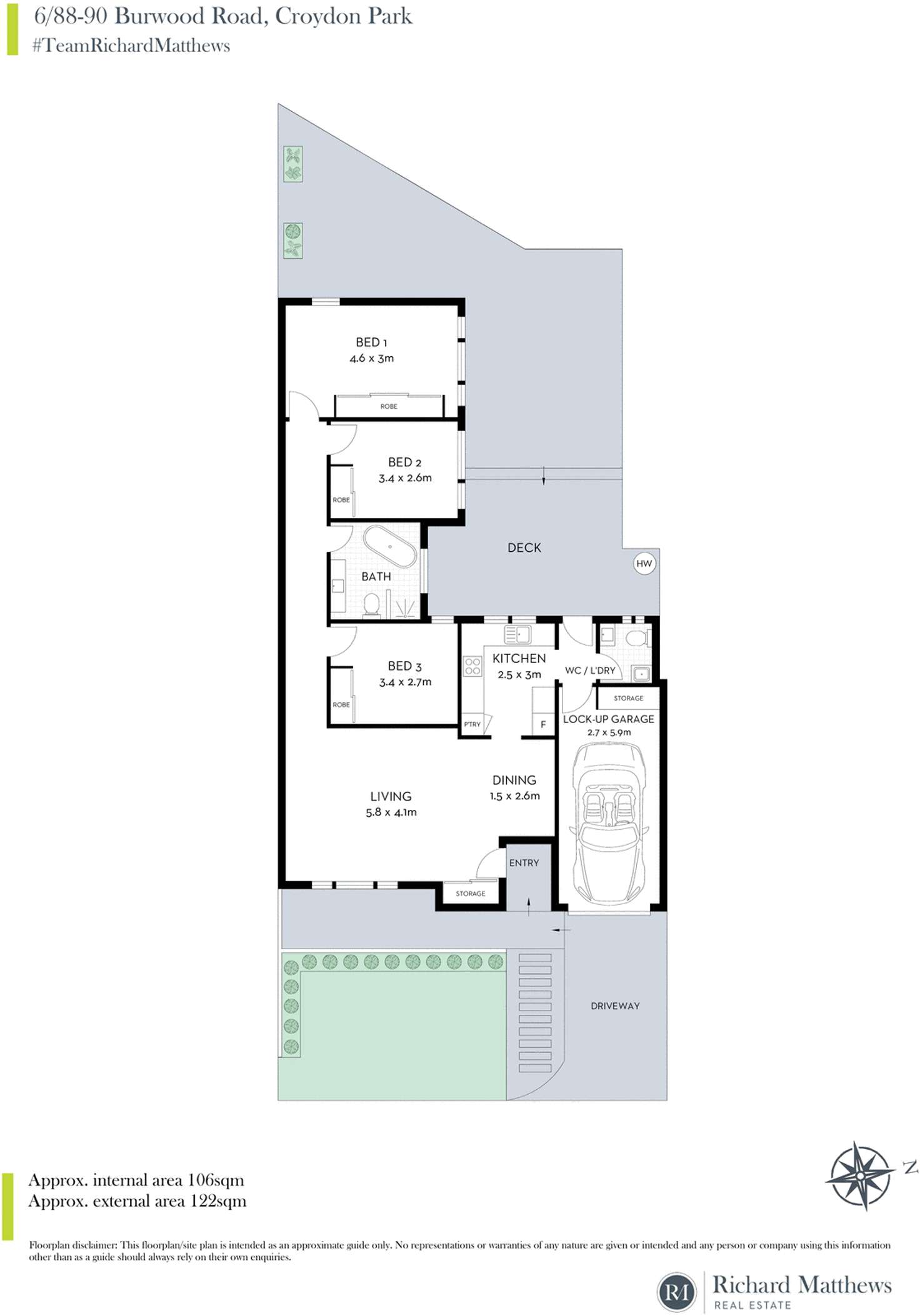 Floorplan of Homely townhouse listing, 6/88-90 Burwood Road, Croydon Park NSW 2133