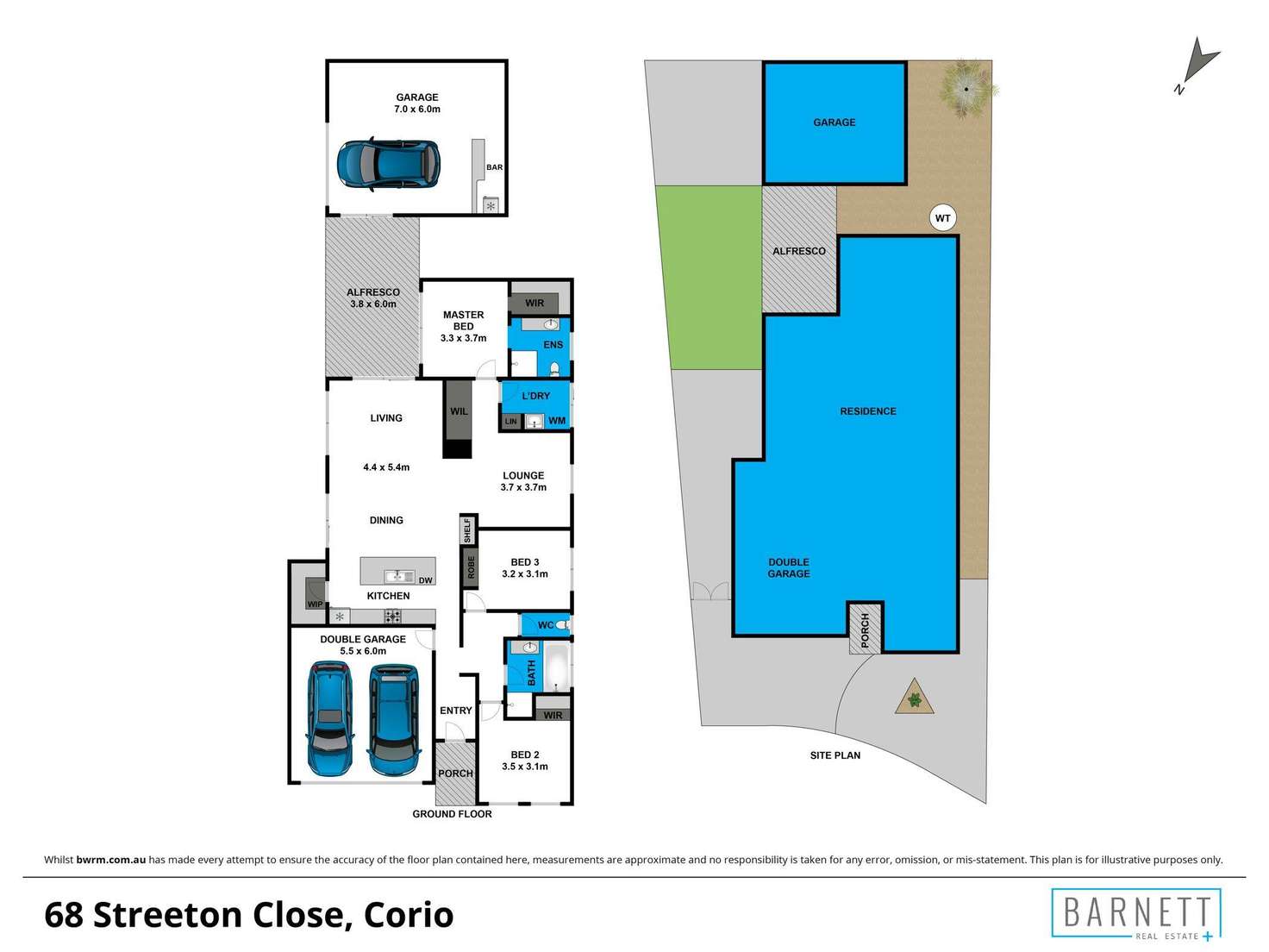 Floorplan of Homely house listing, 68 Streeton Close, Corio VIC 3214