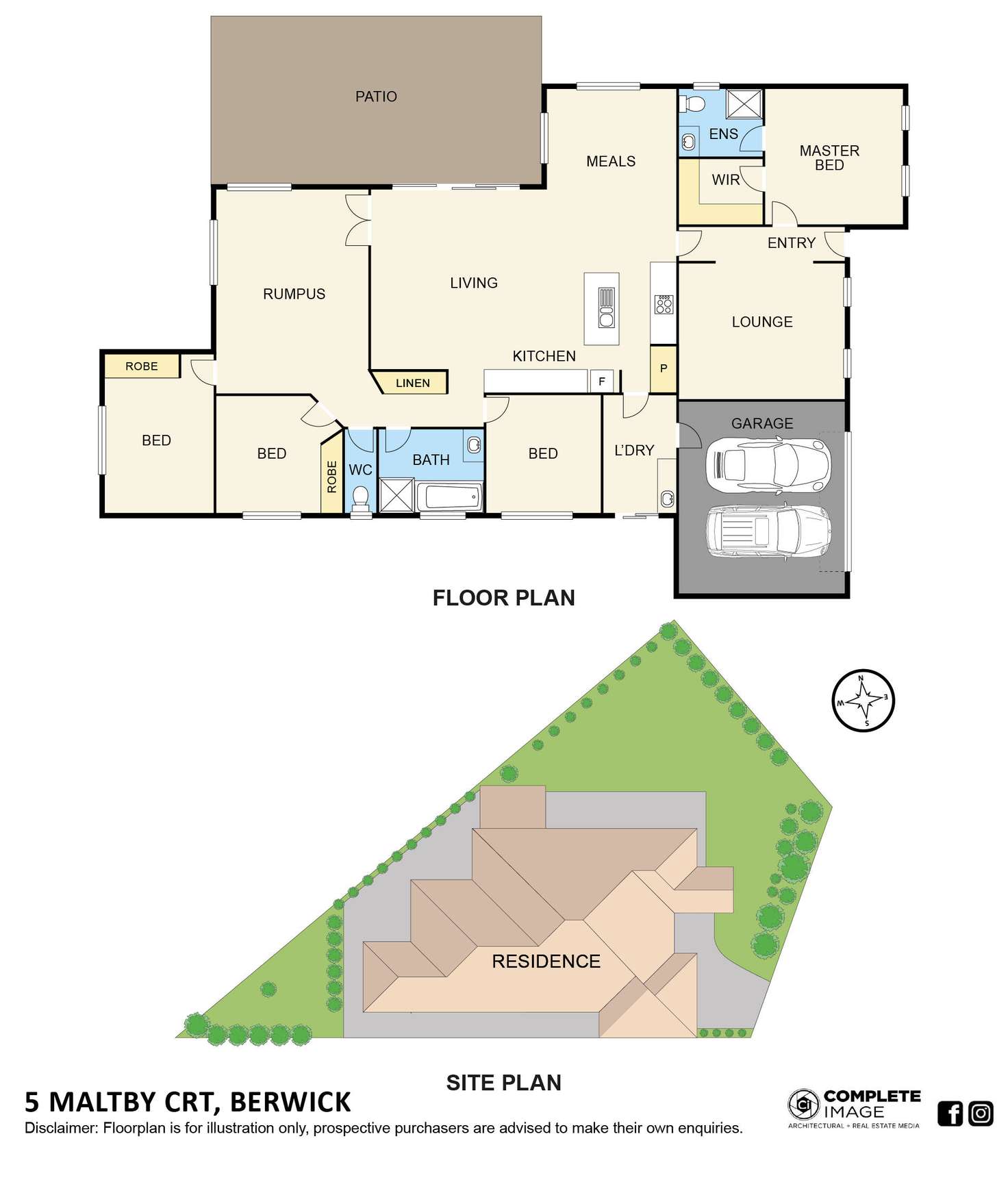 Floorplan of Homely house listing, 5 Maltby Court, Berwick VIC 3806
