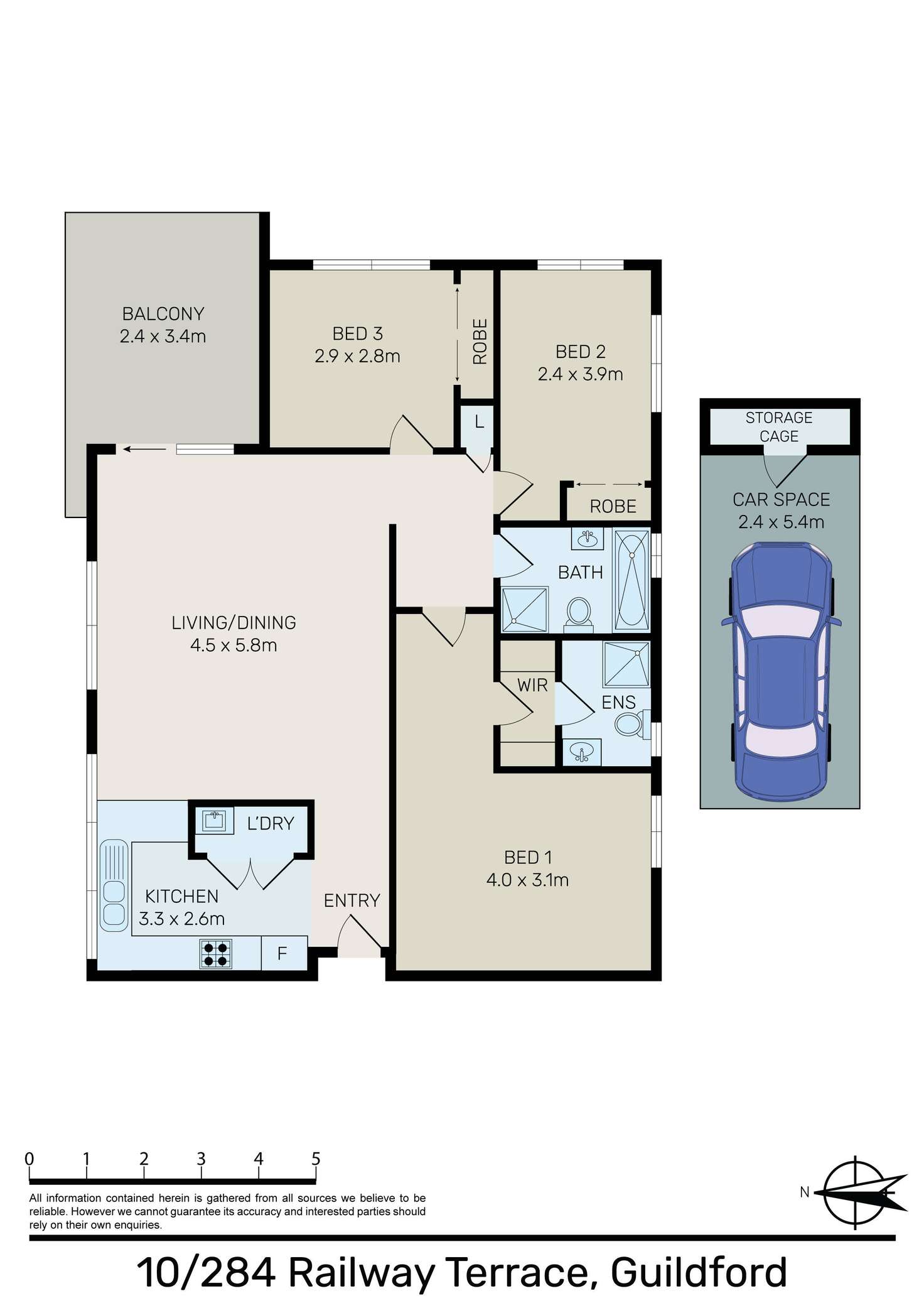 Floorplan of Homely unit listing, 10/284 Railway Terrace, Guildford NSW 2161