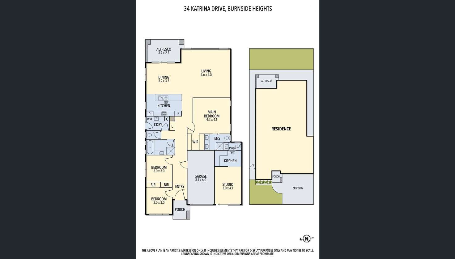 Floorplan of Homely house listing, 34 Katrina Drive, Burnside Heights VIC 3023