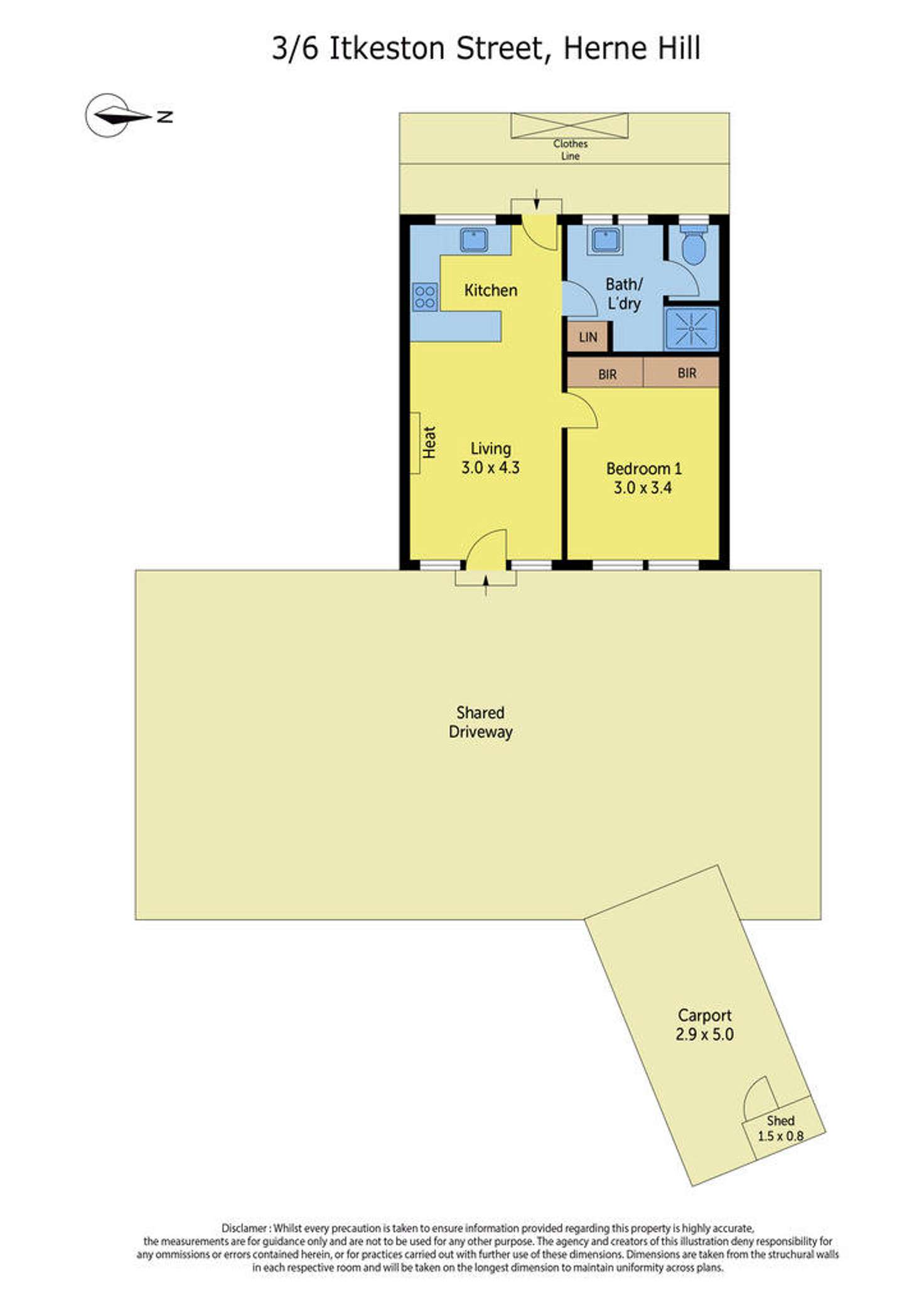 Floorplan of Homely unit listing, 3/6 Itkeston Street, Herne Hill VIC 3218