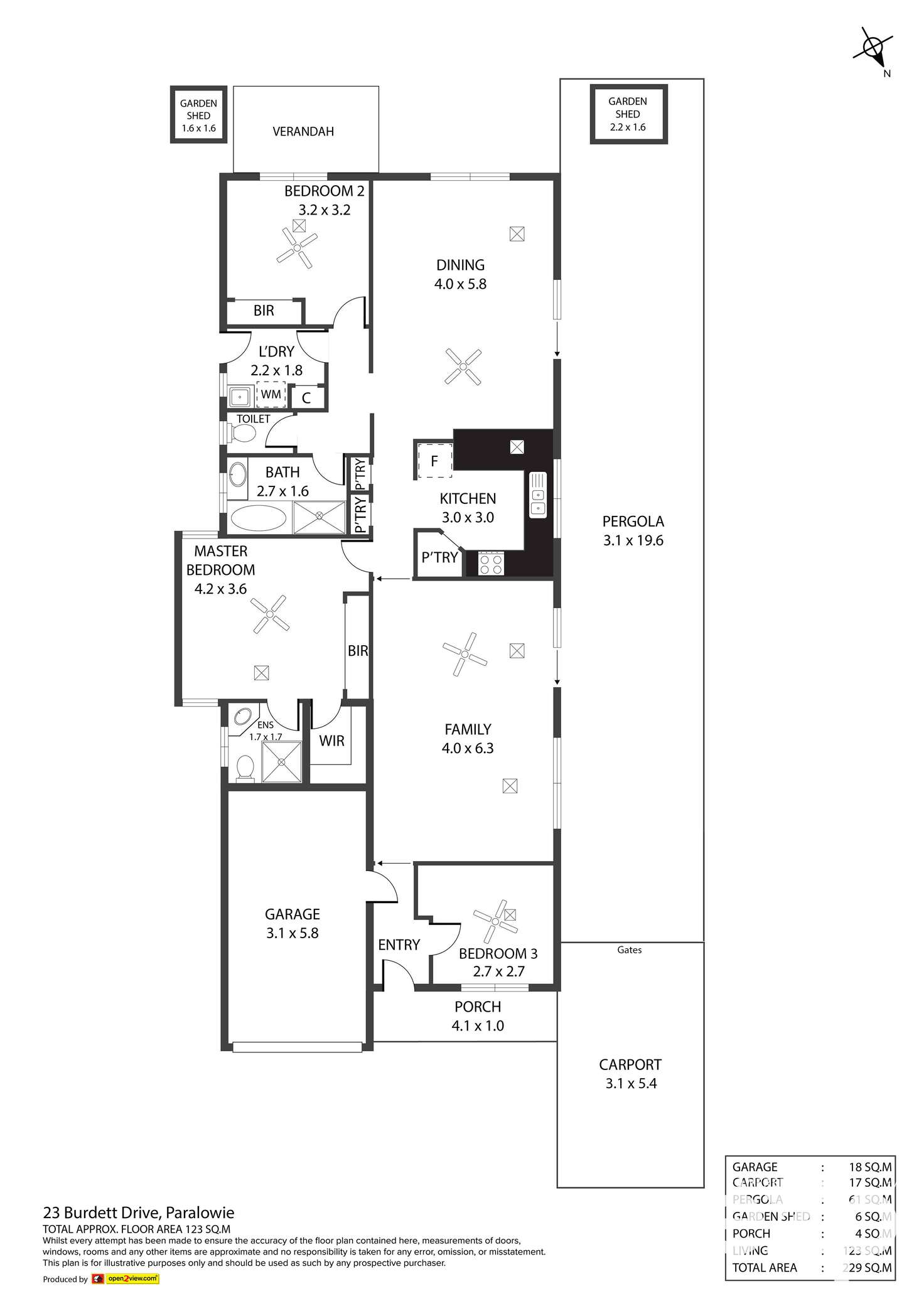 Floorplan of Homely house listing, 23 Burdett Drive, Paralowie SA 5108