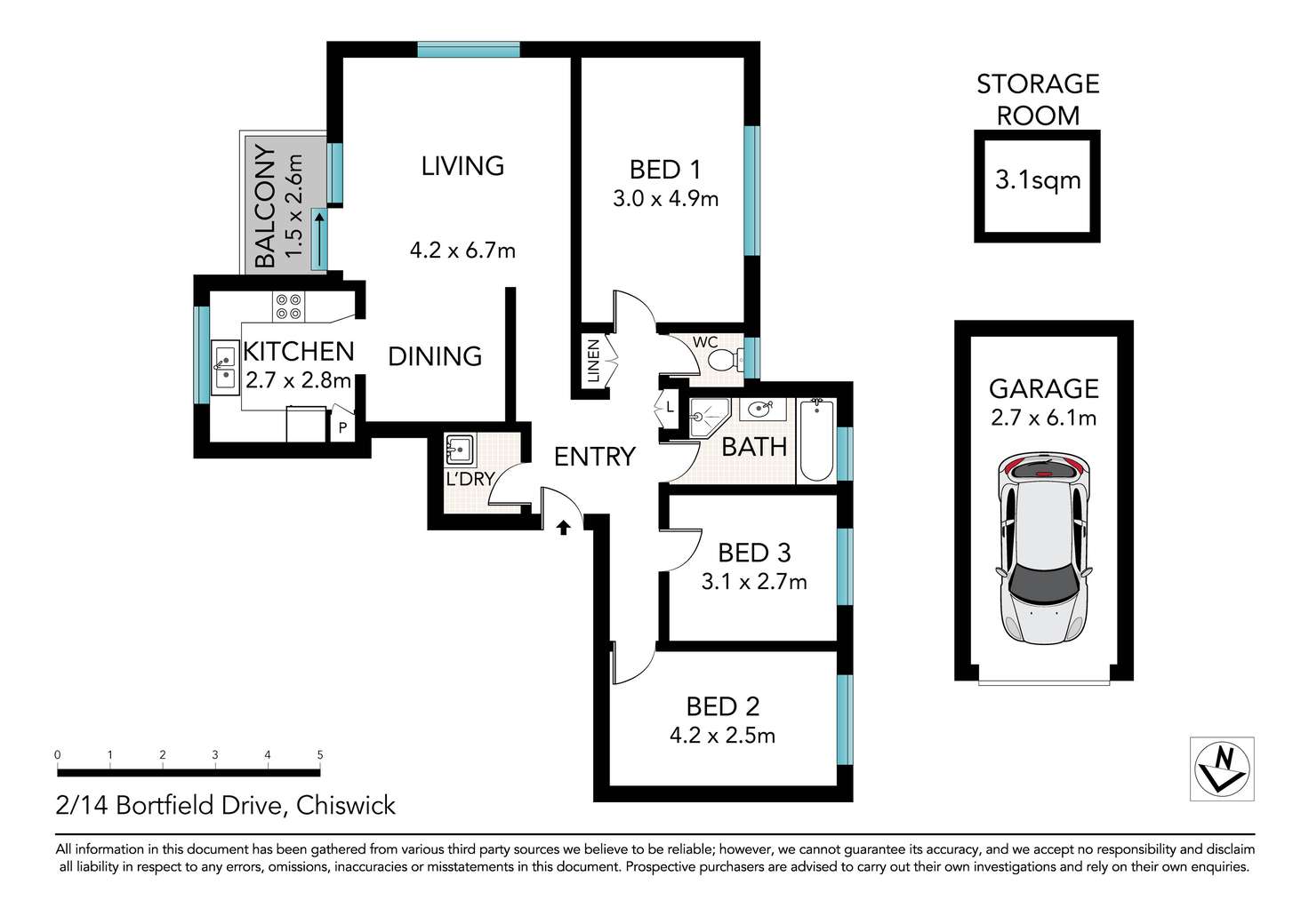 Floorplan of Homely apartment listing, 2/14 Bortfield Drive, Chiswick NSW 2046