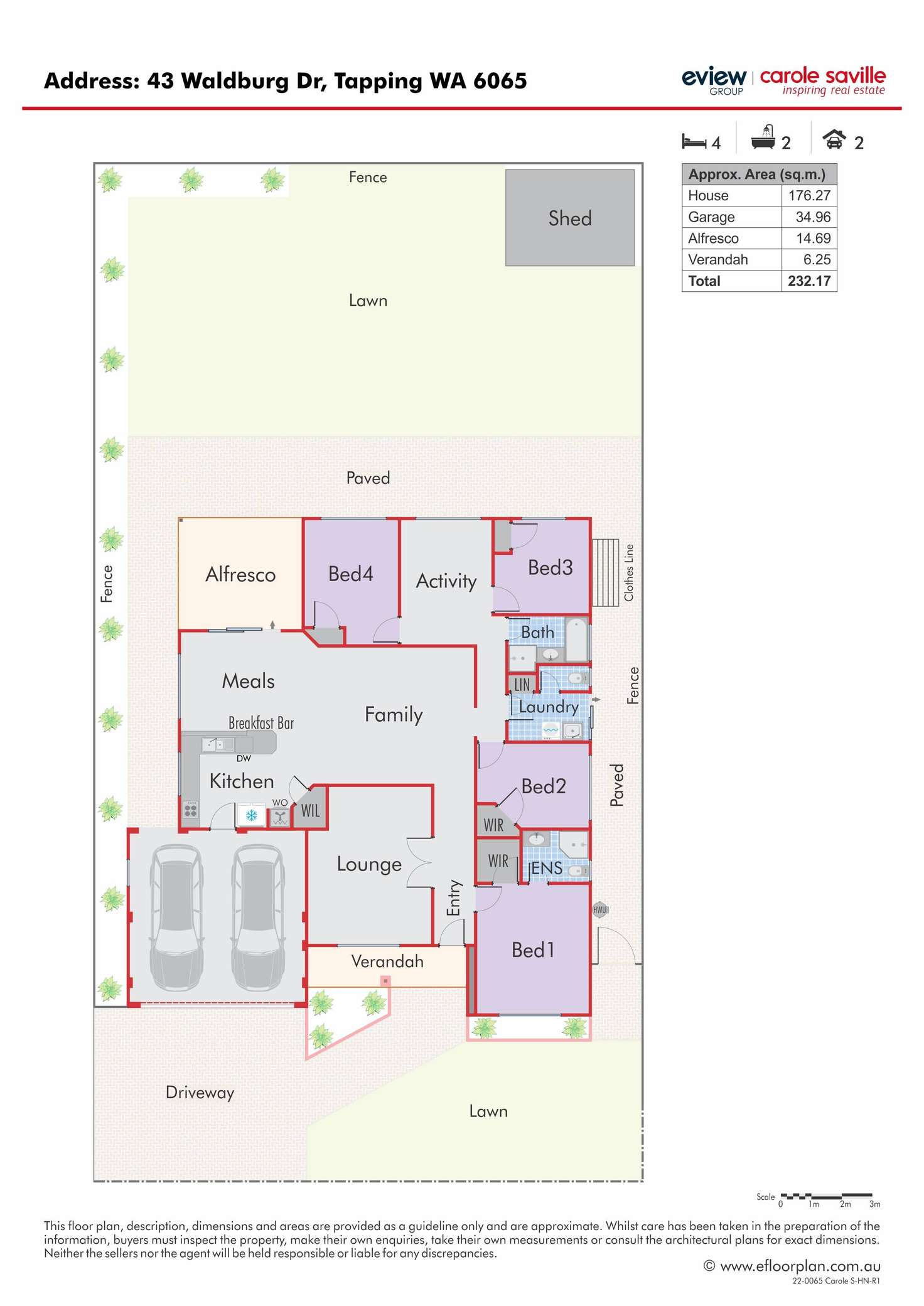 Floorplan of Homely house listing, 43 Waldburg Drive, Tapping WA 6065