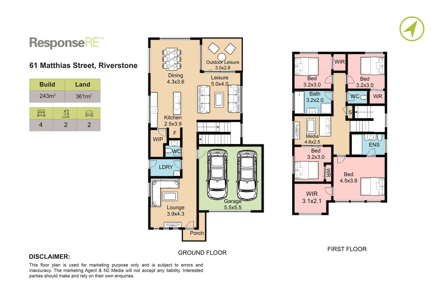 Floorplan of Homely house listing, 61 Matthias Street, Riverstone NSW 2765