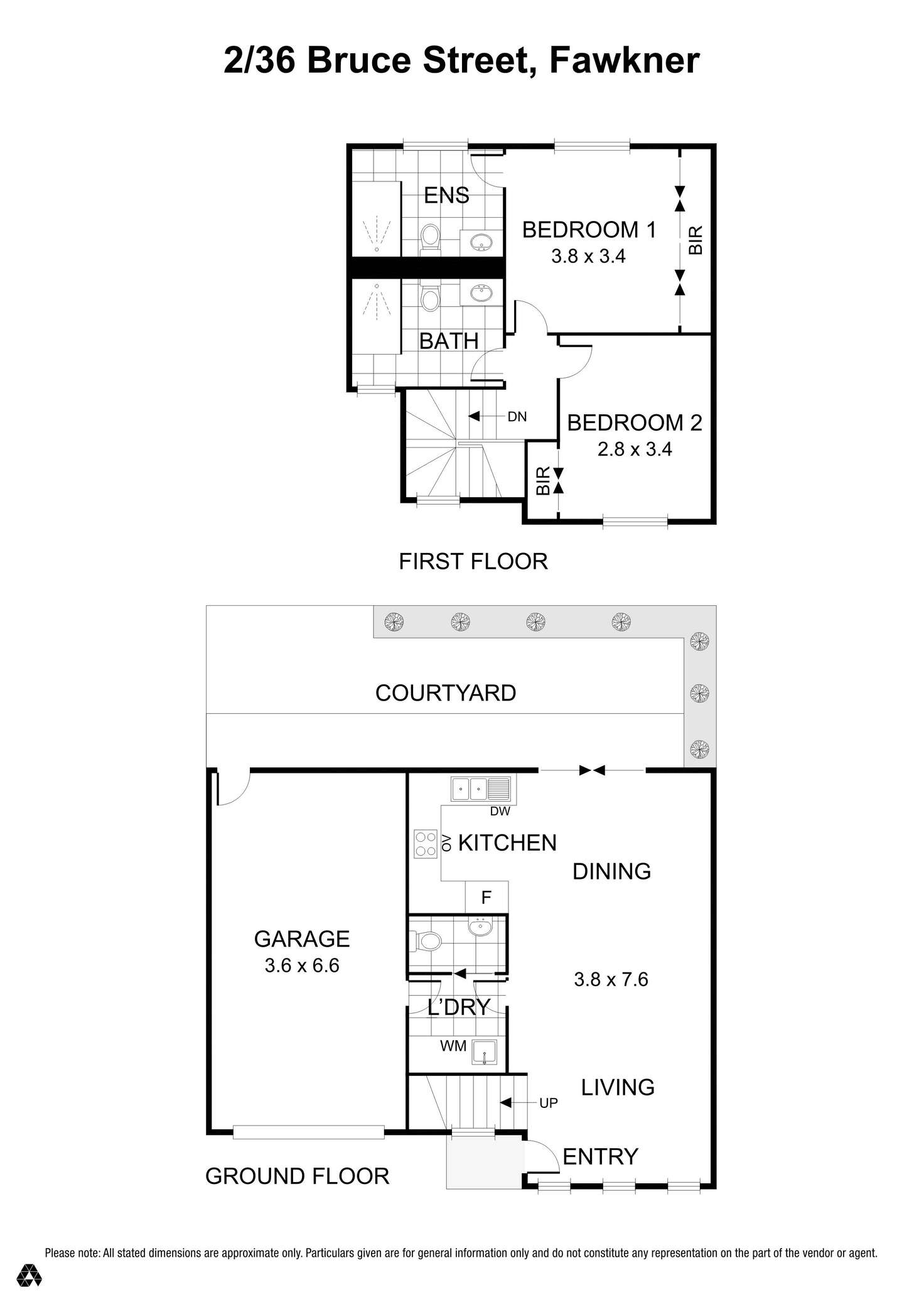Floorplan of Homely townhouse listing, 2/36 Bruce Street, Fawkner VIC 3060