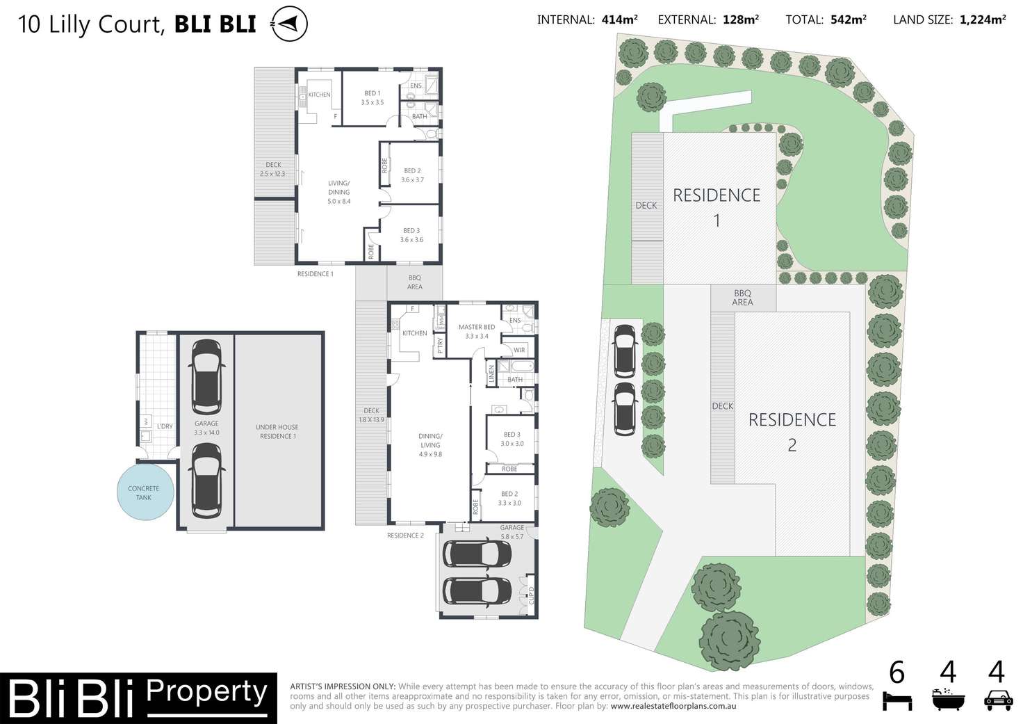 Floorplan of Homely house listing, 1 and 2/10 Lilly Court, Bli Bli QLD 4560