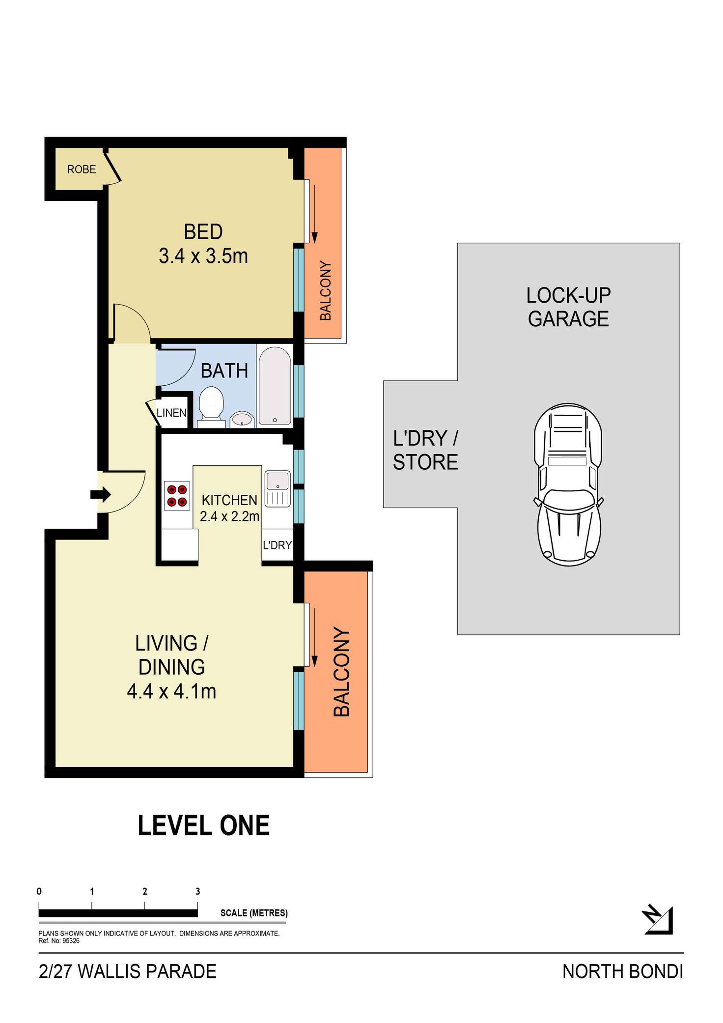 Floorplan of Homely apartment listing, 2/27 Wallis Parade, North Bondi NSW 2026