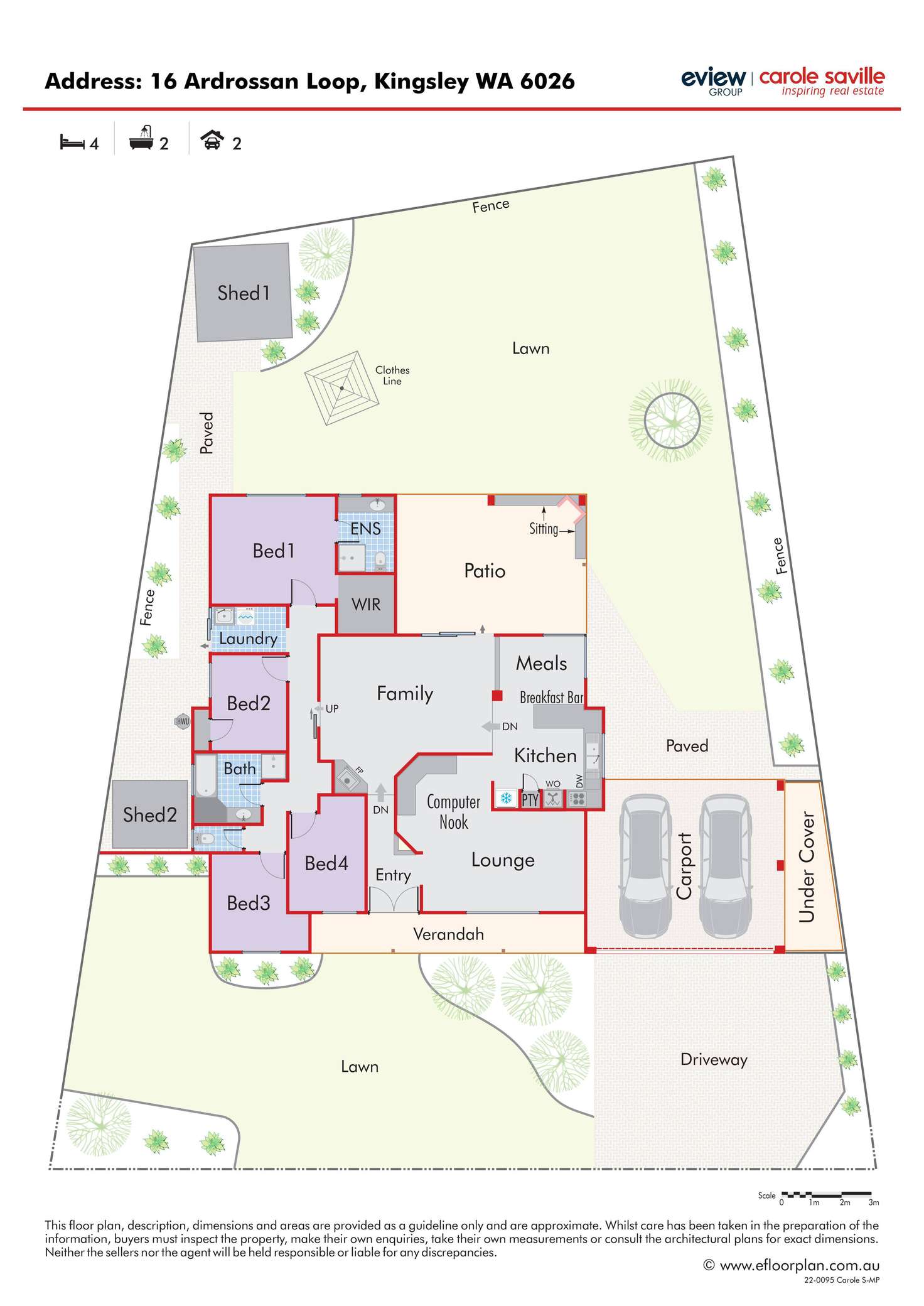 Floorplan of Homely house listing, 16 Ardrossan Loop, Kingsley WA 6026