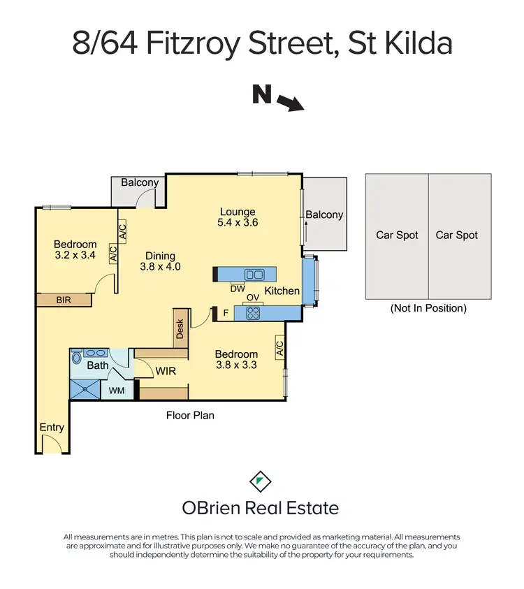 Floorplan of Homely apartment listing, 8/64 Fitzroy Street, St Kilda VIC 3182