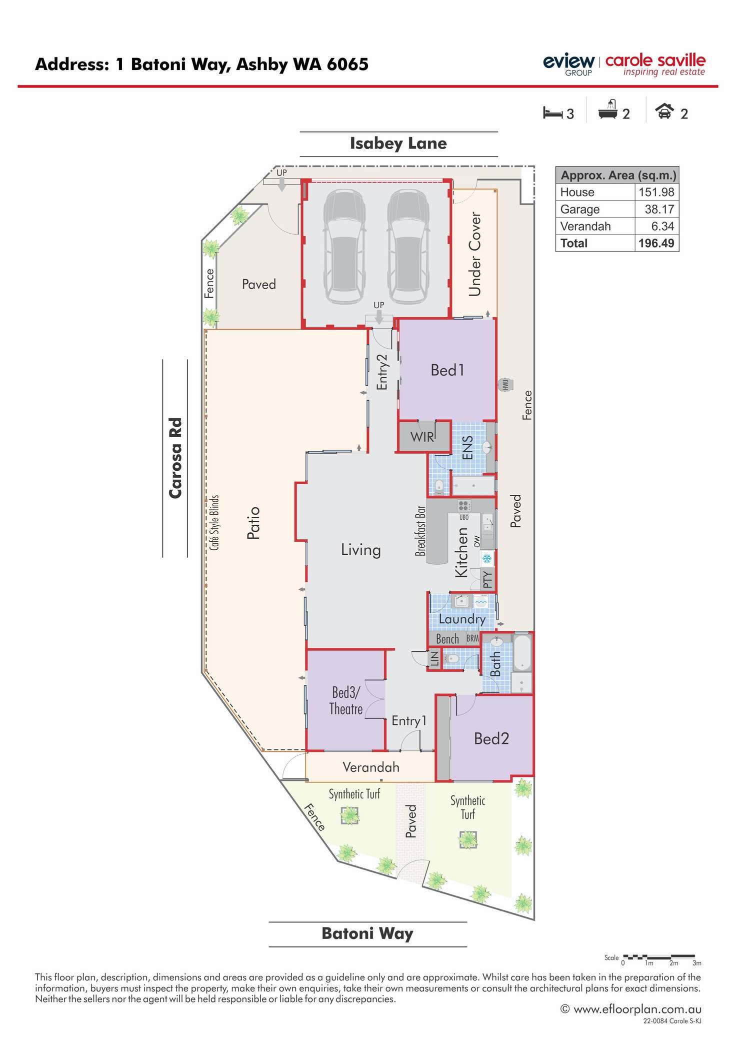 Floorplan of Homely house listing, 1 Batoni Way, Ashby WA 6065