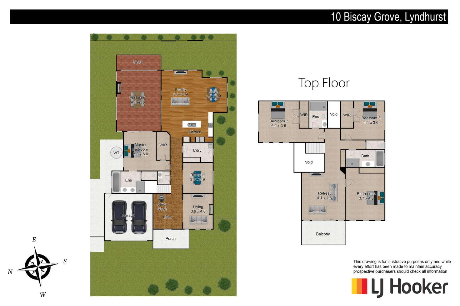 Floorplan of Homely house listing, 10 Biscay Grove, Lyndhurst VIC 3975