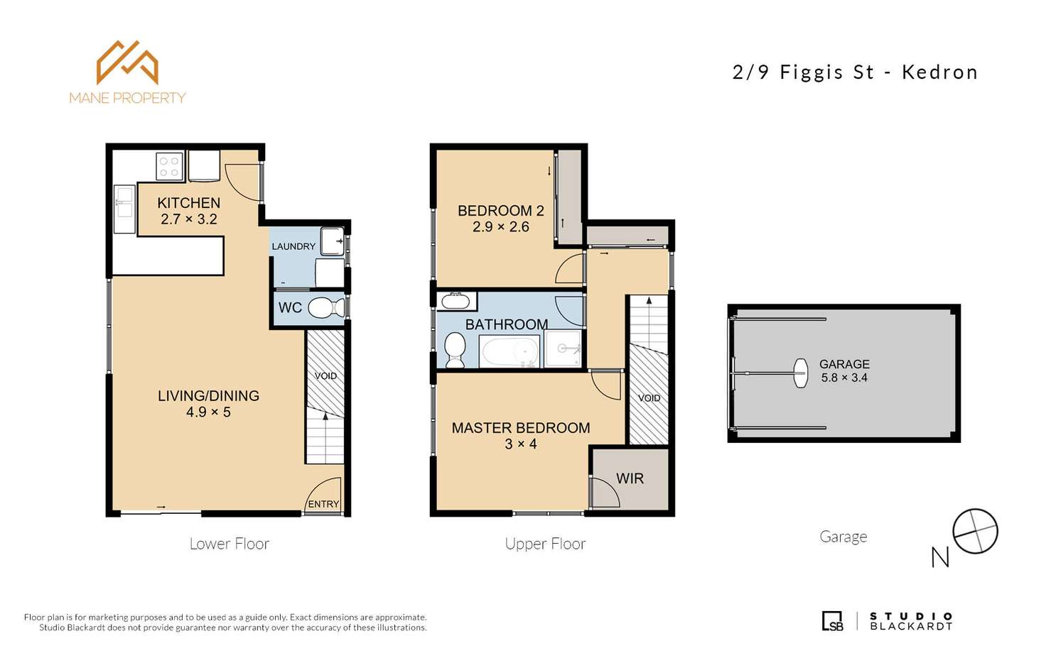 Floorplan of Homely townhouse listing, 2/9 Figgis Street, Kedron QLD 4031